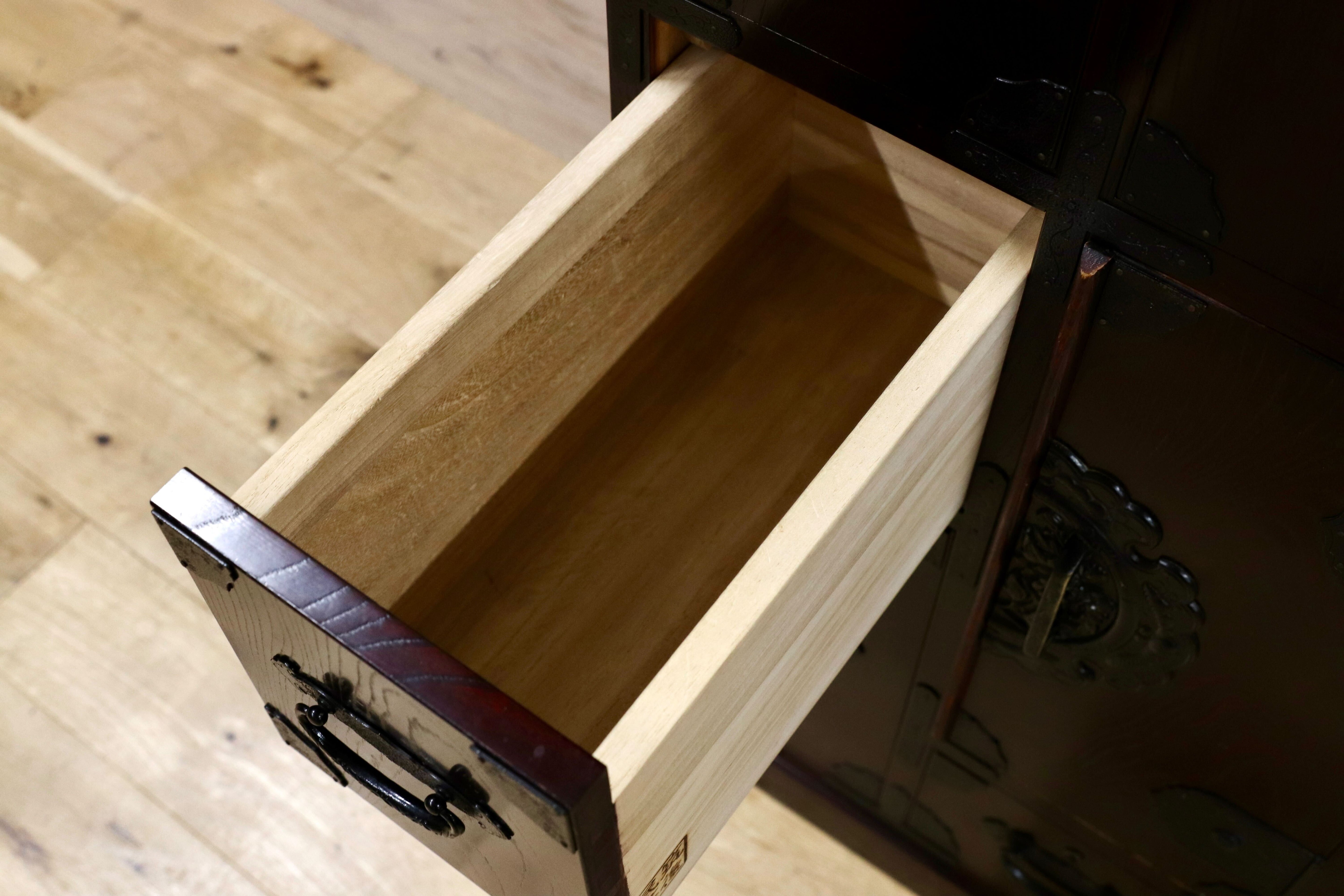 GMGK497○筑後民芸家具 階段箪笥 時代箪笥 レトロ 和家具 和モダン 和室 座敷 チェスト 整理箪笥 アンティーク 約28万