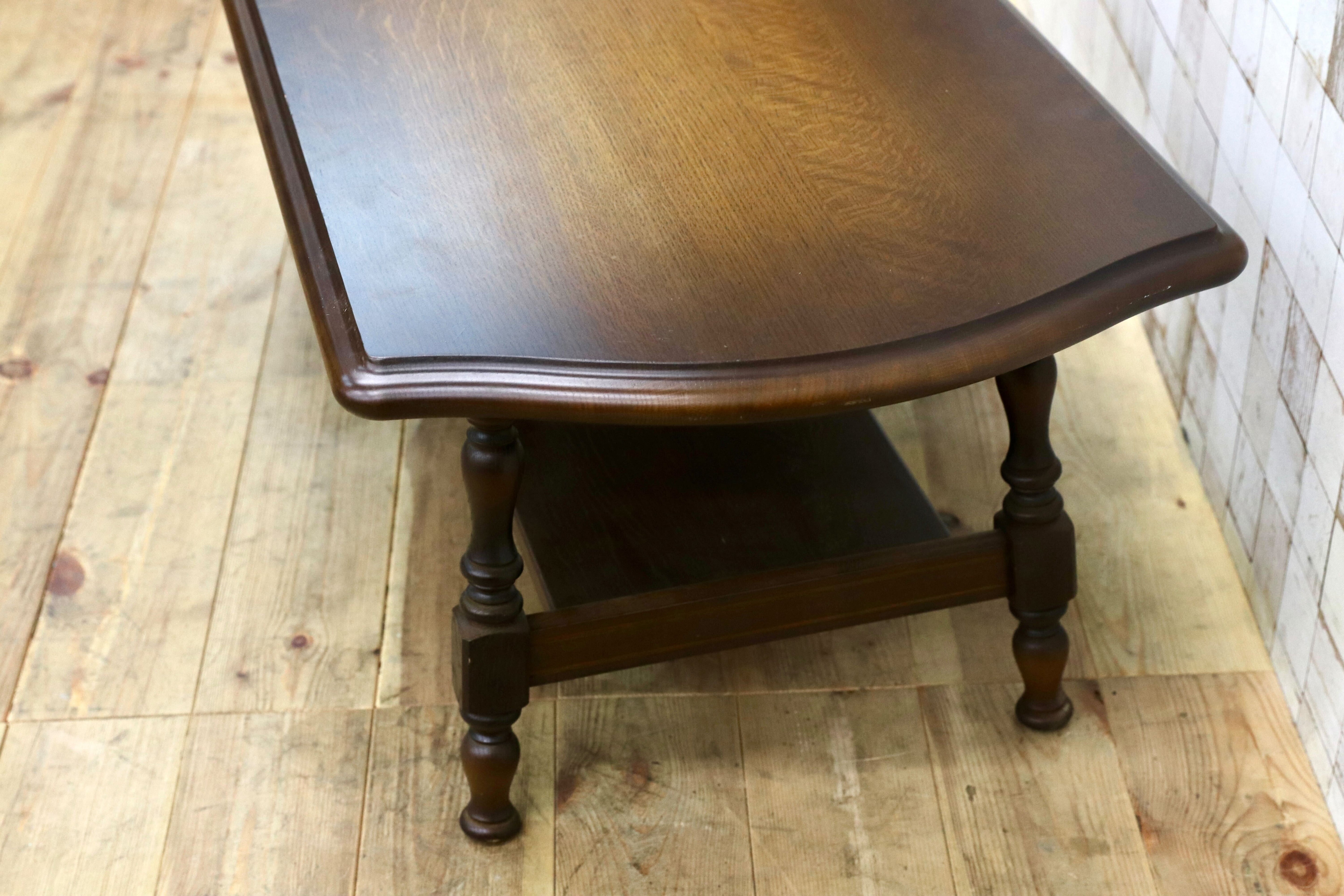 GMIS551A○飛騨産業 / HIDA 穂高 キツツキ センターテーブル リビングテーブル 応接机 オールド カントリー オーク材 定価約12万