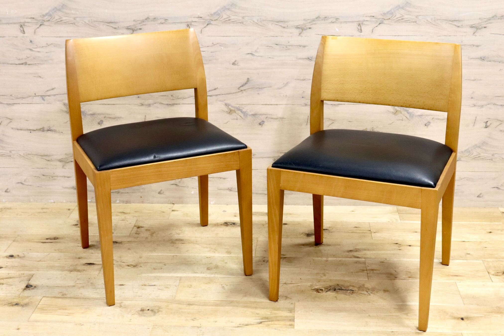 GMIK729A○Andreu World / アンドリュー・ワールド ダイニングチェア 2脚セット 椅子 レザー シンプル モダン スペイン製