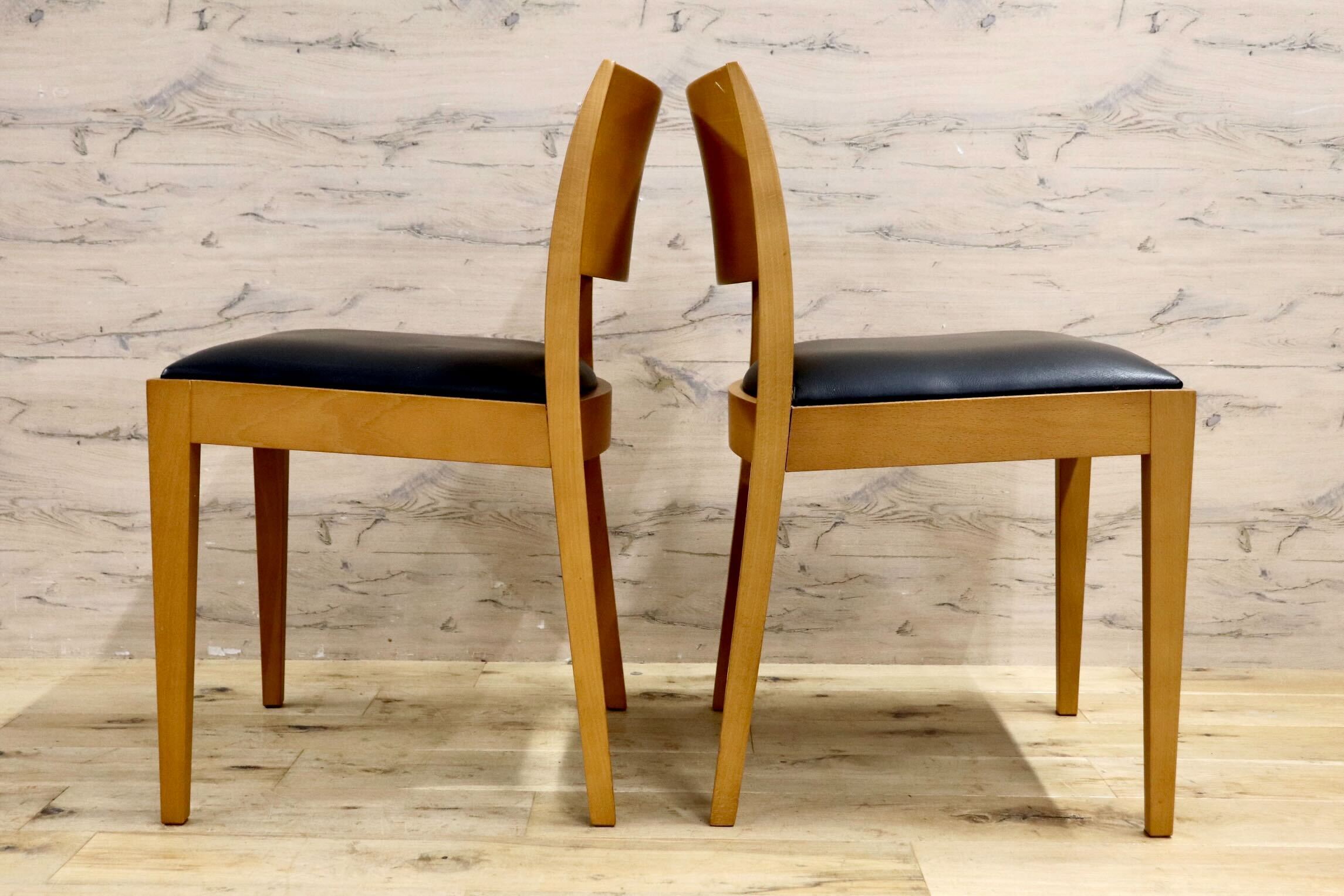 GMIK729A○Andreu World / アンドリュー・ワールド ダイニングチェア 2脚セット 椅子 レザー シンプル モダン スペイン製