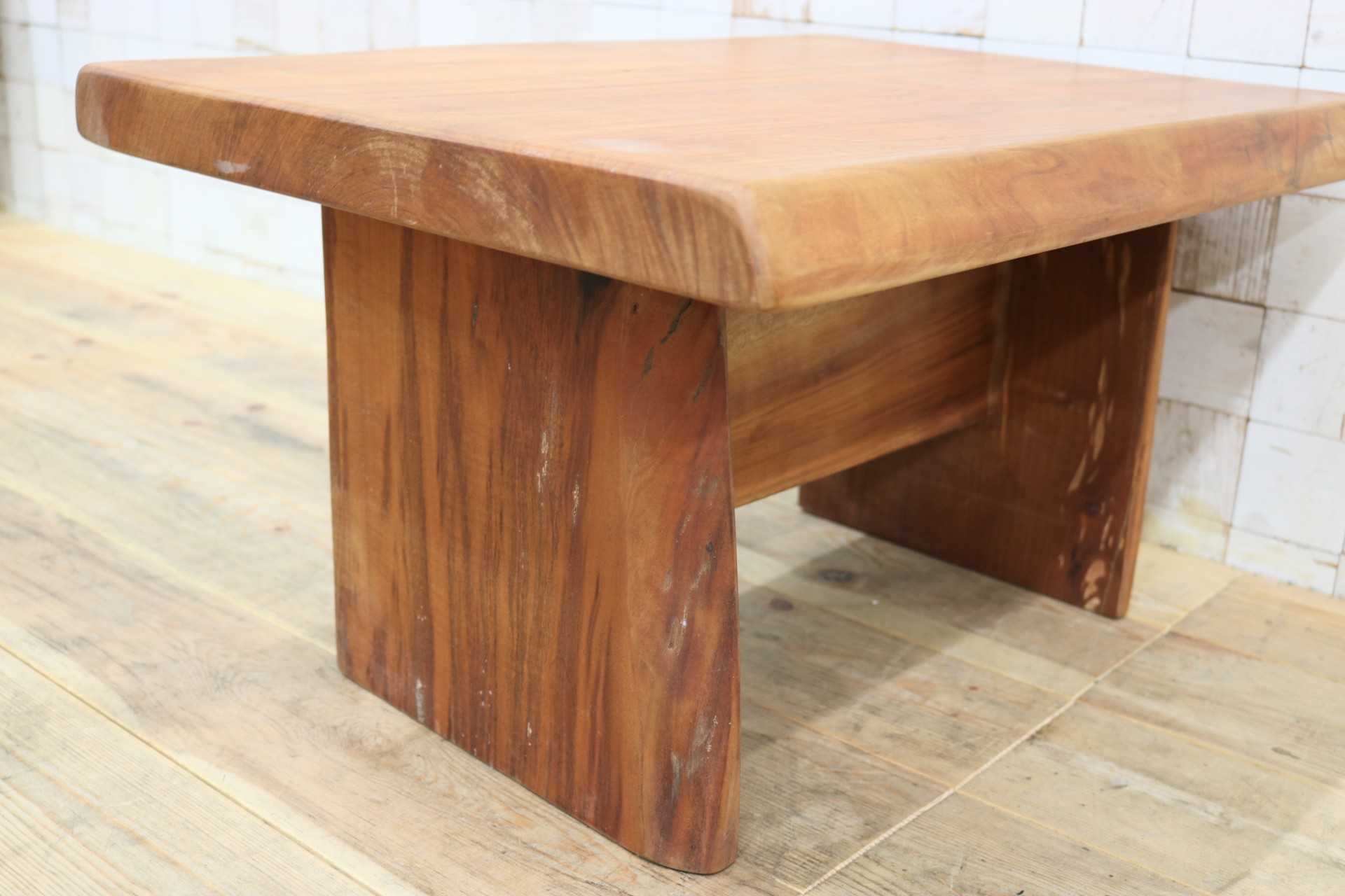 GMHS104◯無垢材 ミニテーブル サイドテーブル コーヒーテーブル 飾り台 和家具 和モダン アンティーク レトロ 古民家 和室