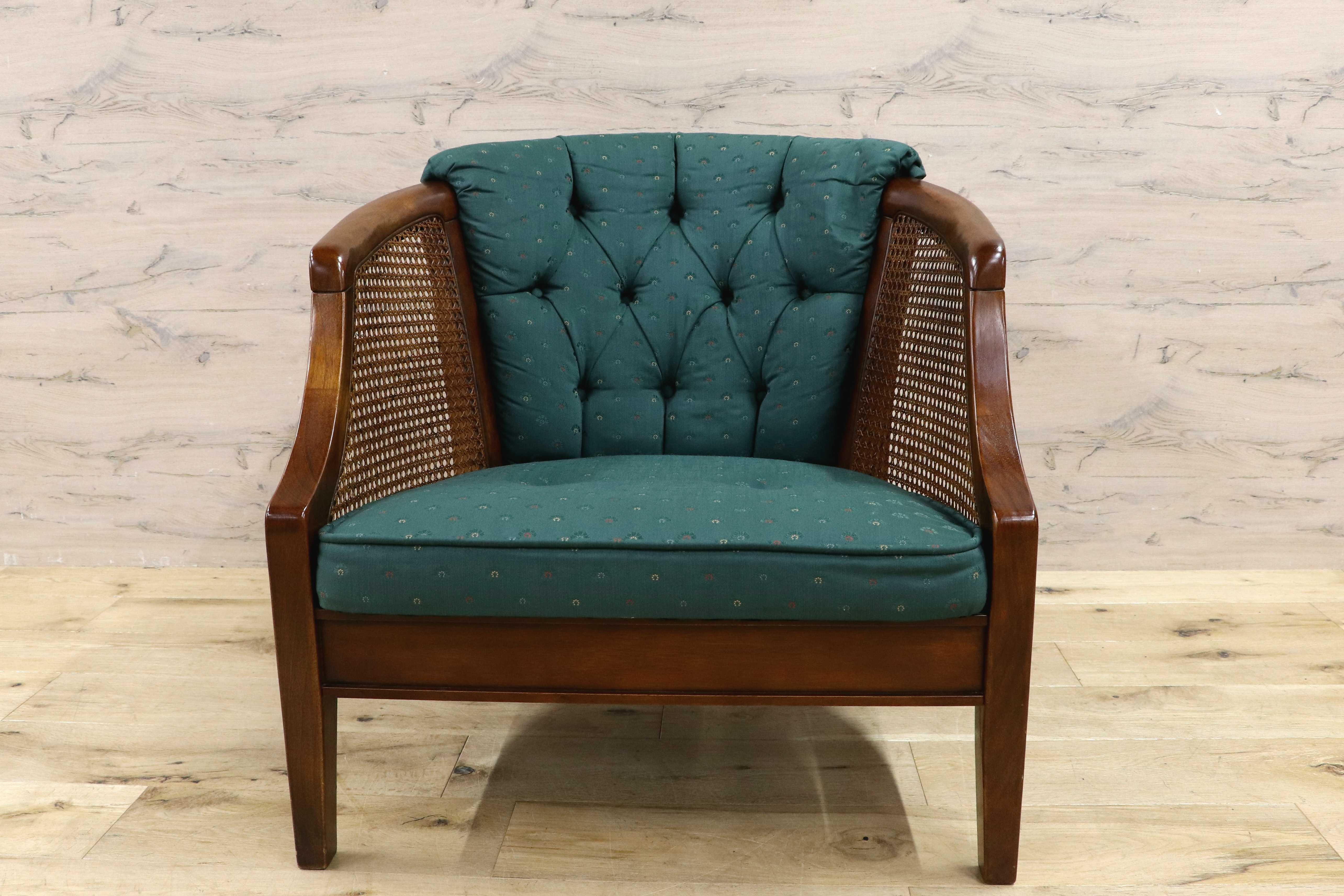 GMIH221A○三越家具 Brugge ブルージュ アームチェア ラウンジチェア ファブリック ラタン クラシック ヨーロピアン 英国カントリー 椅子