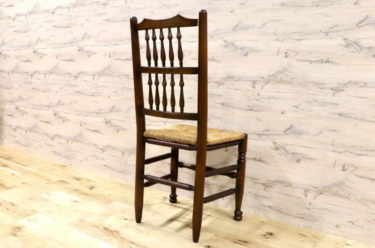 GMHS454B○英国 アンティーク スピンドルバック ダイニングチェア 椅子 オーク無垢材 クラシック 輸入家具 在庫品