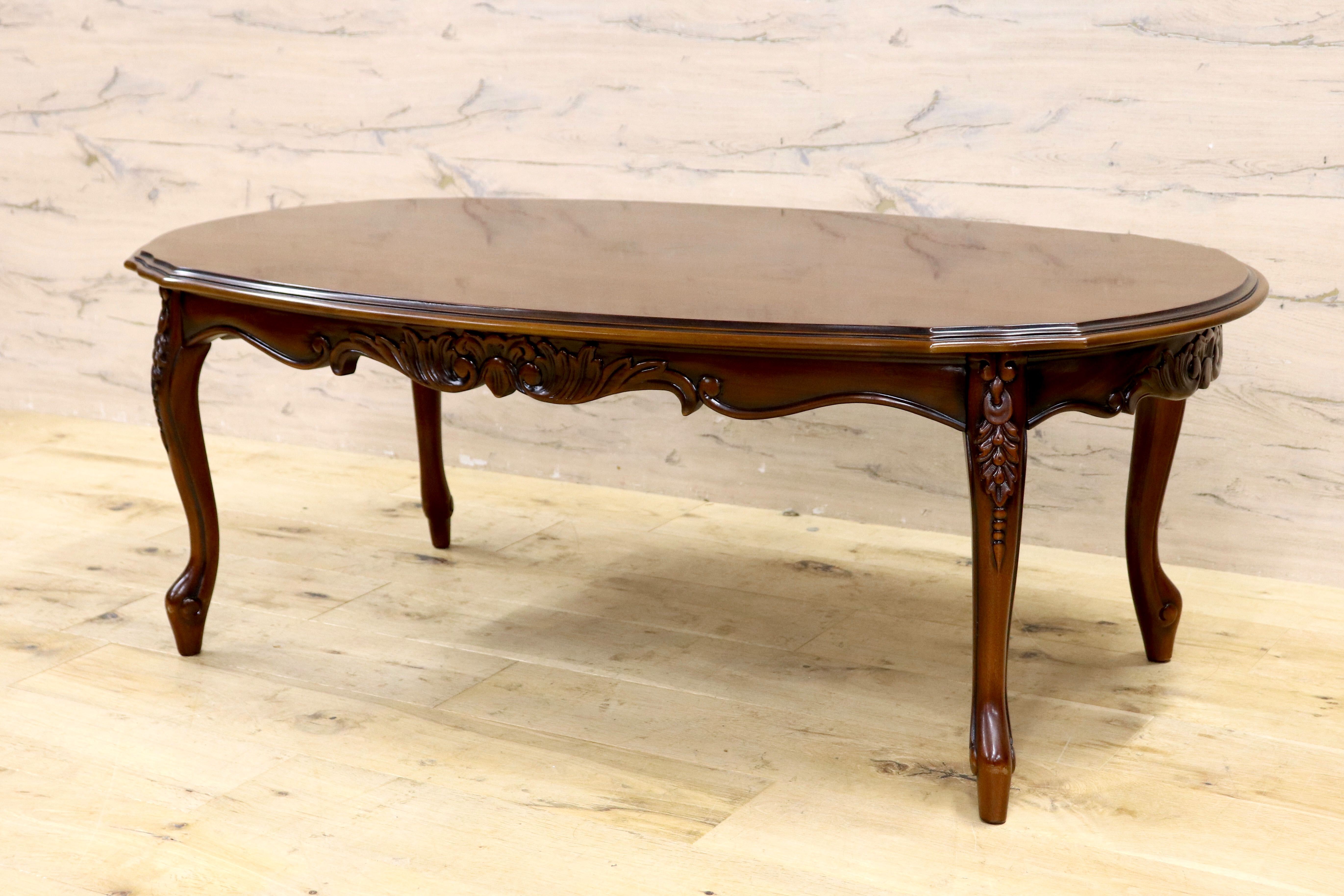 GMIK753A○クラシック センターテーブル リビングテーブル ローテーブル ヨーロピアン アンティーク調 木製家具