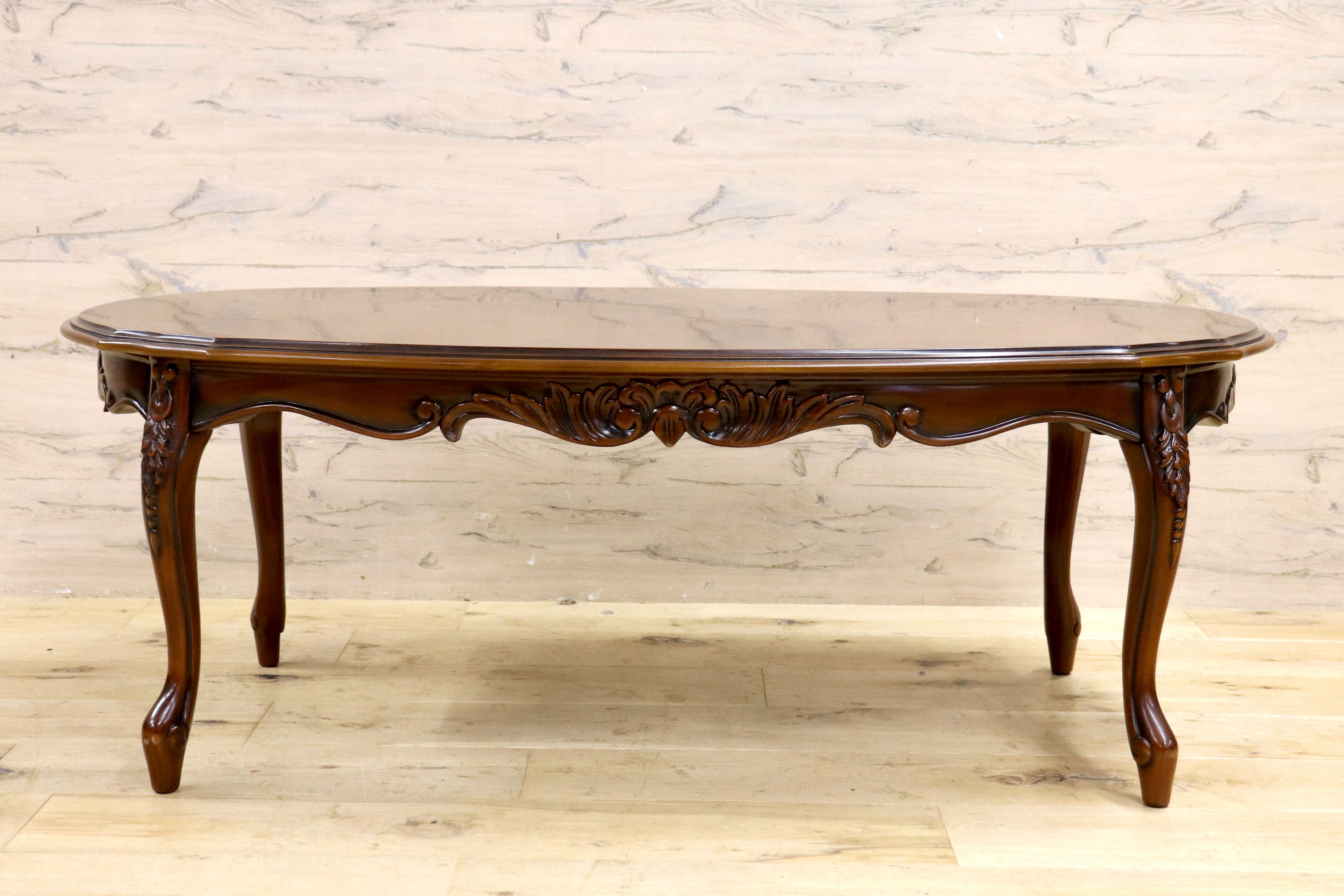 GMIK753A○クラシック センターテーブル リビングテーブル ローテーブル ヨーロピアン アンティーク調 木製家具