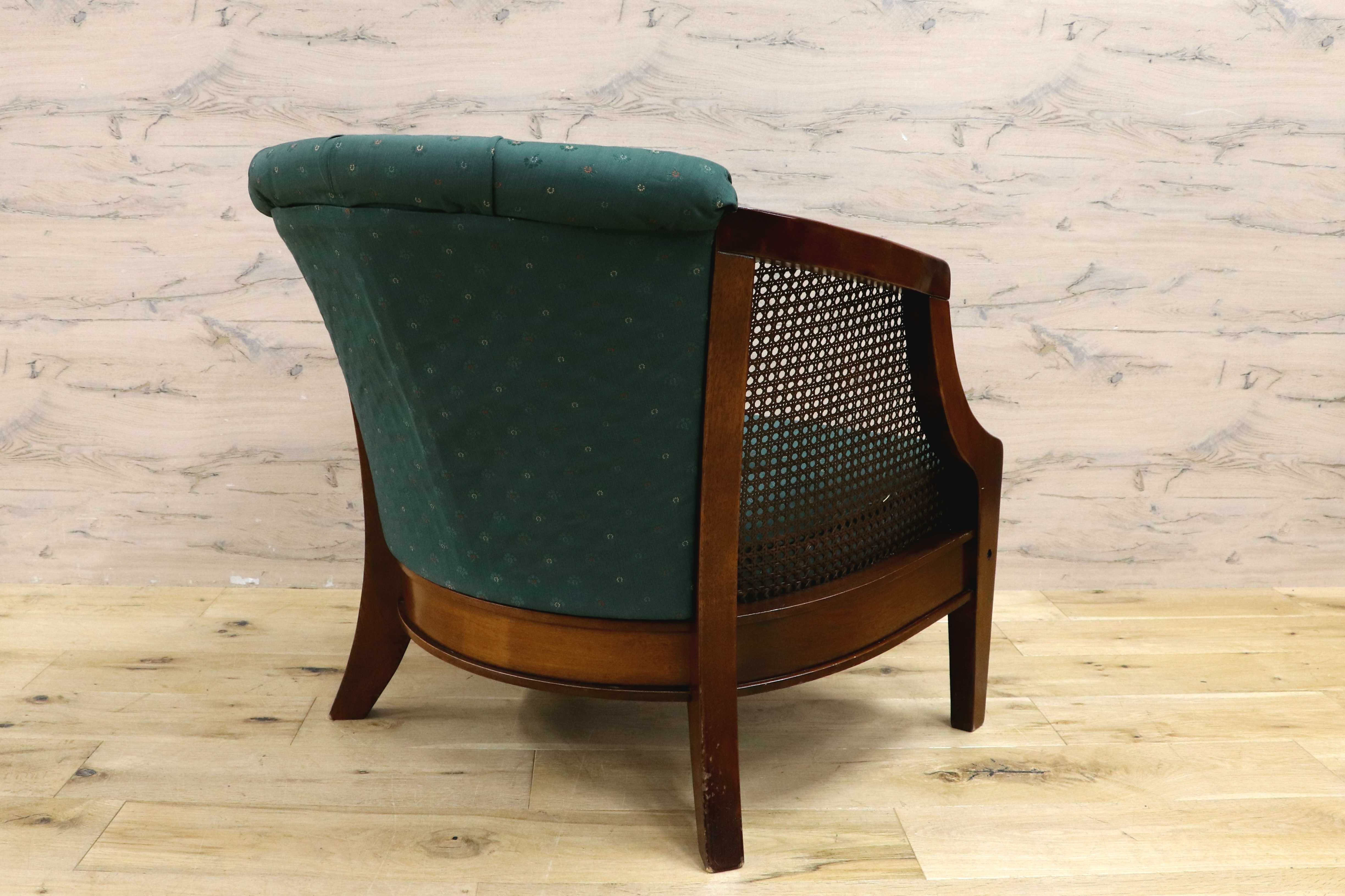 GMIH221A○三越家具 Brugge ブルージュ アームチェア ラウンジチェア ファブリック ラタン クラシック ヨーロピアン 英国カントリー 椅子