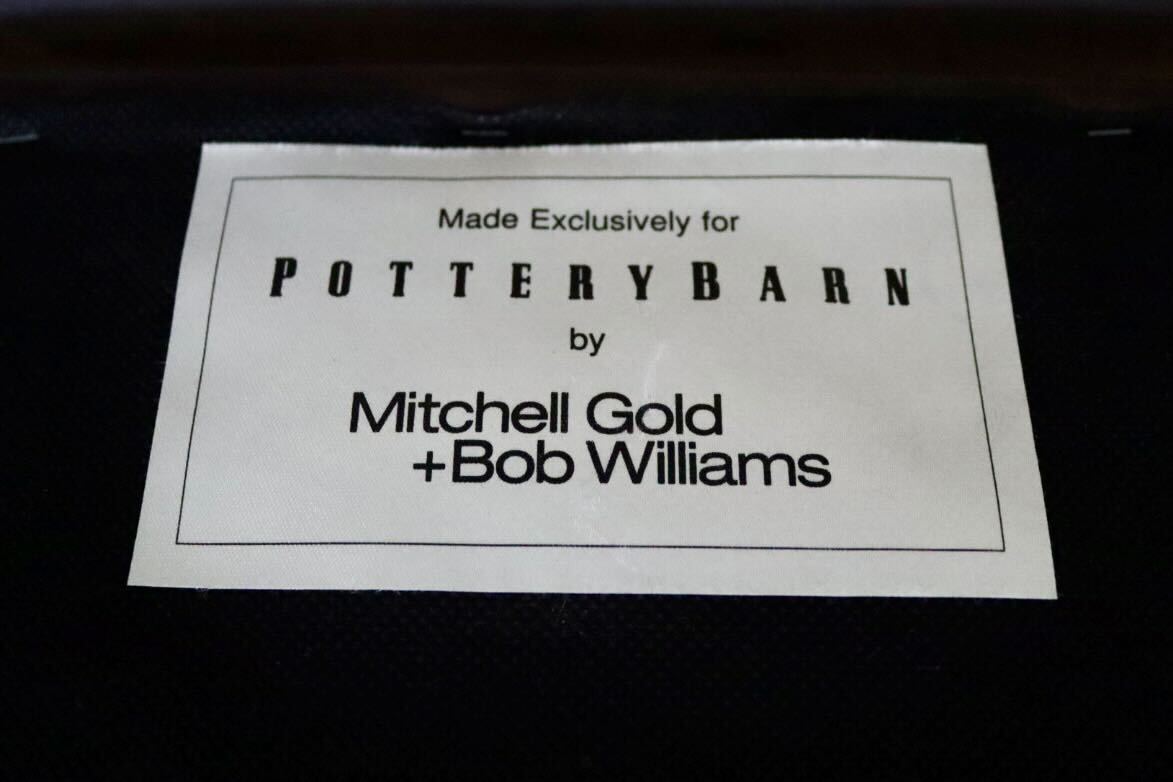 GMIK558C○Pottery Barn / ポッタリーバーン マンハッタンレザー オットマン スツール 本革 アメリカ ヴィンテージ