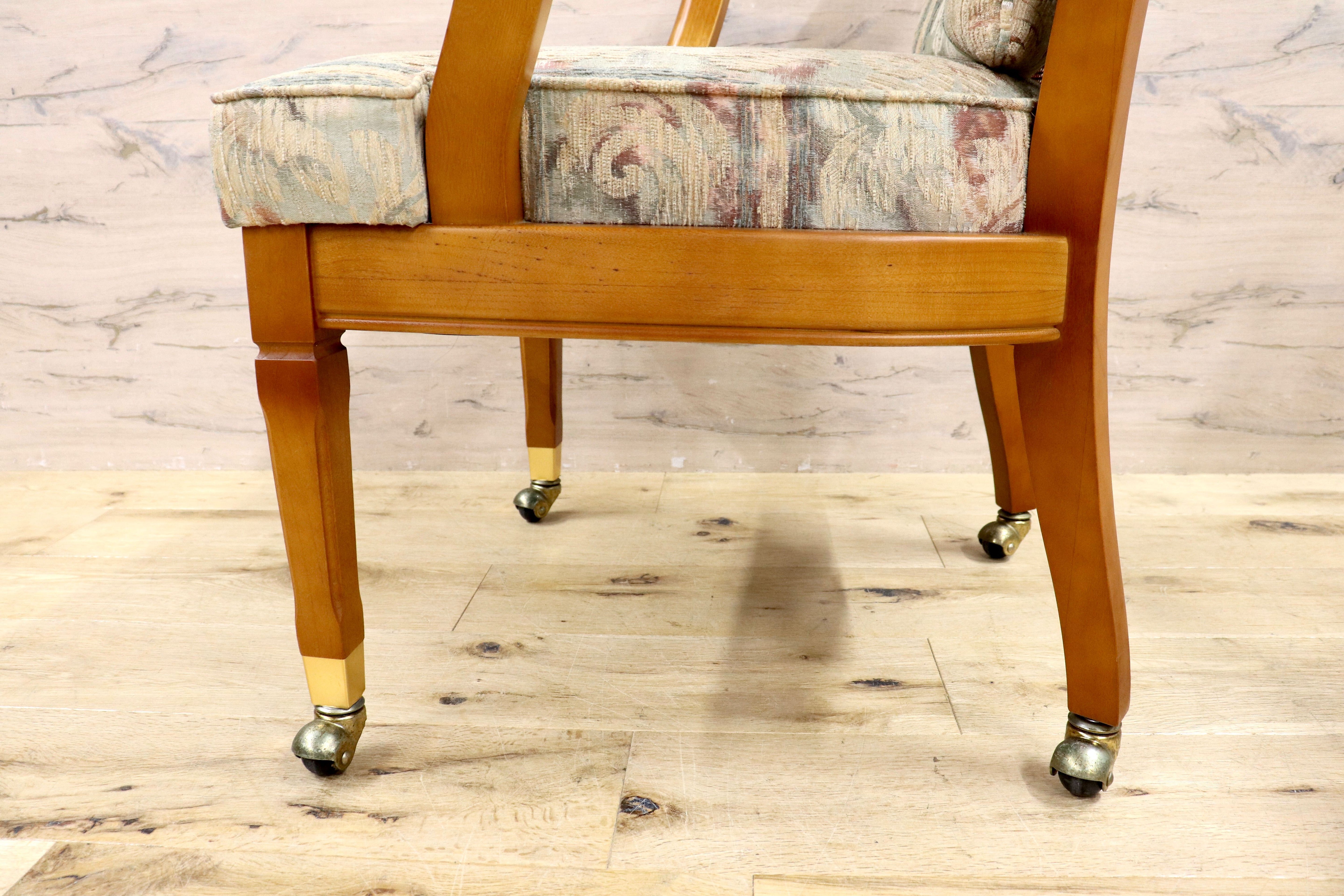 GMIK408B○maruni / マルニ ダイニングチェア 2脚セット アームチェア 椅子 パーティチェア キャスター モダン ファブリック ナチュラル