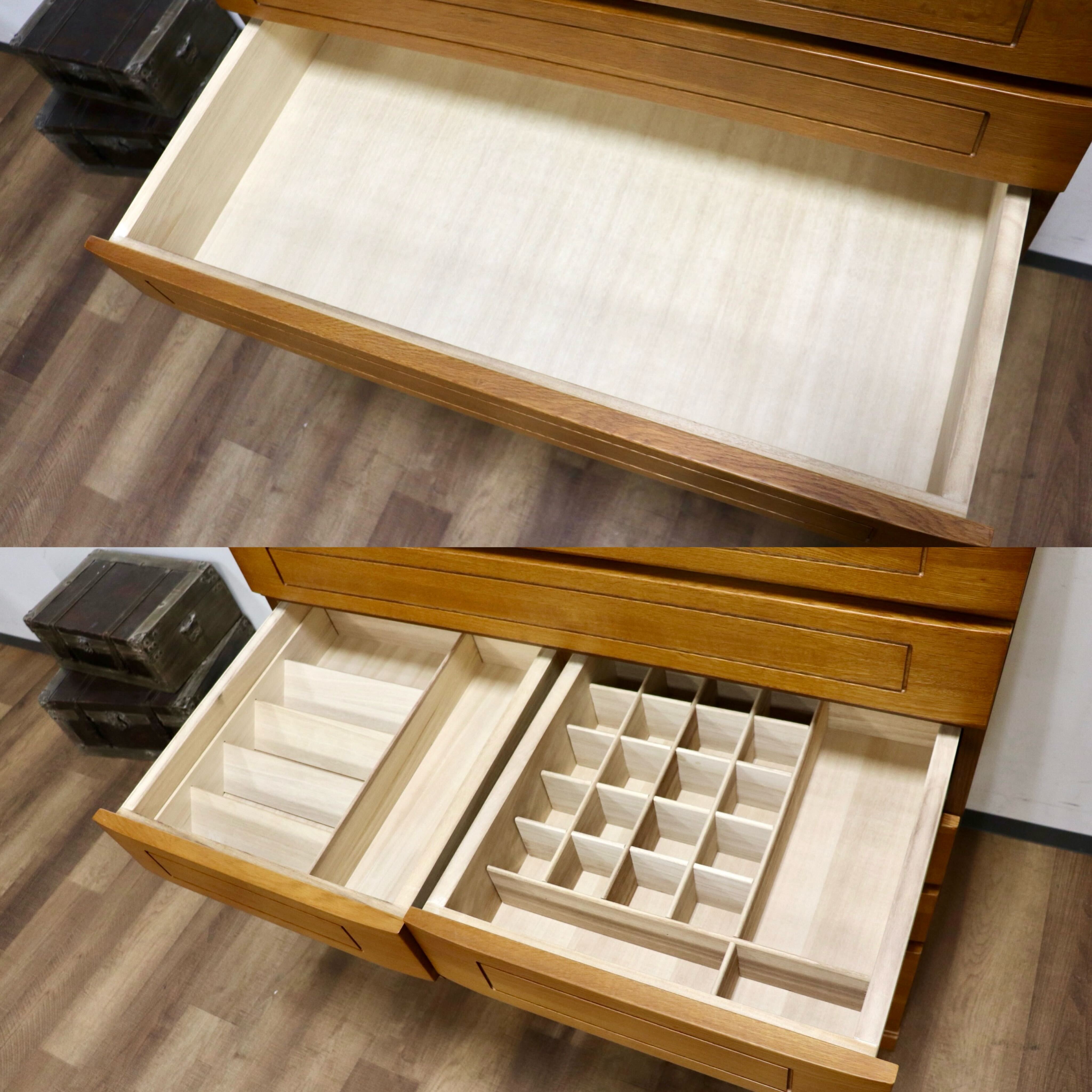 GMHS438○新木コーポレーション 7段チェスト 桐 整理箪笥 洋服タンス ハイチェスト 収納家具 ナチュラル モダン 鳥取家具 約14万