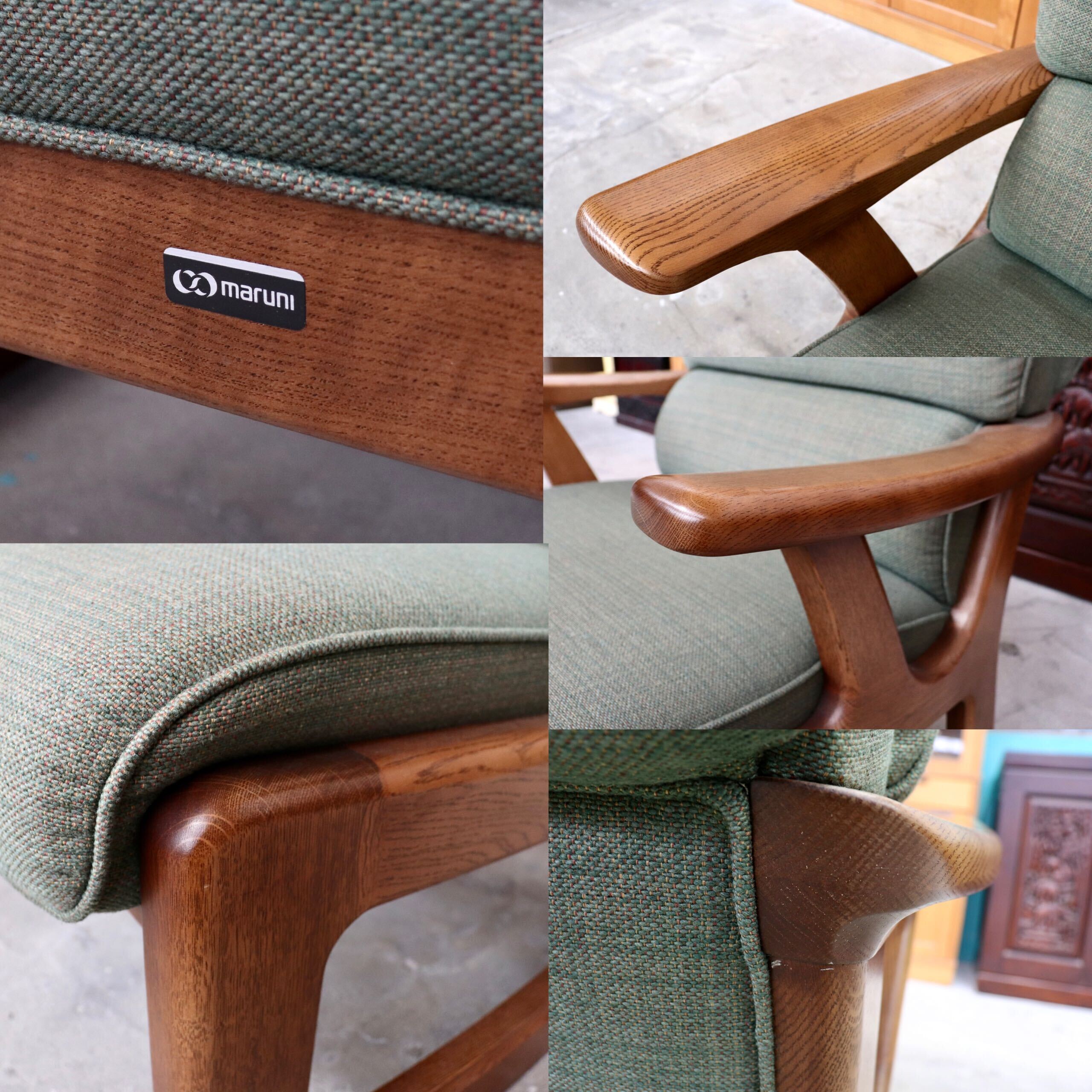 GMIK633B○maruni / マルニ 1人掛けソファ シングルソファ 1pソファ ファブリック ミッドセンチュリー ヴィンテージ レトロ 国産家具