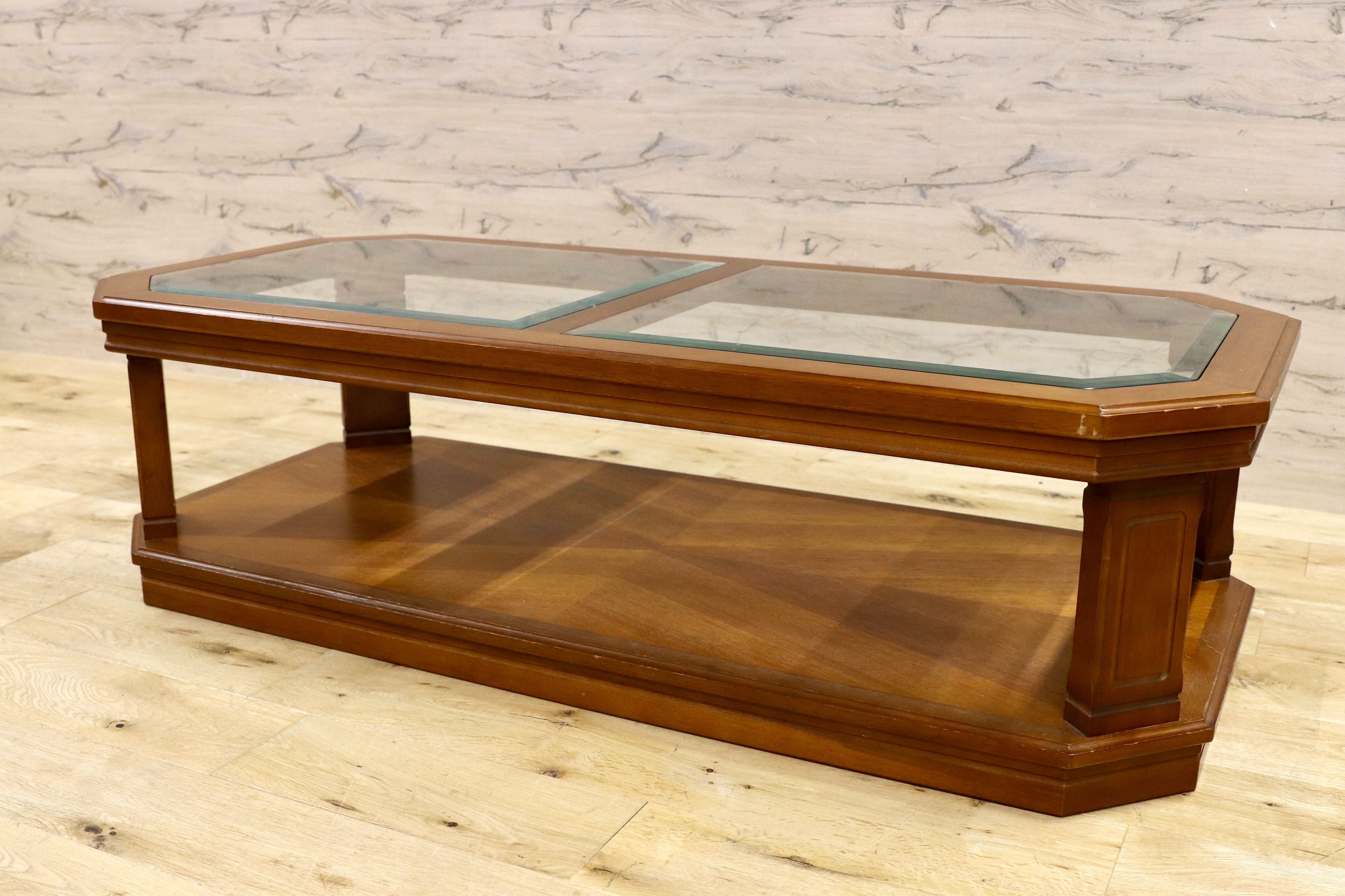 GMHH214○maruni / マルニ センターテーブル リビングテーブル 応接机 クラシック レトロ アンティーク 国産家具