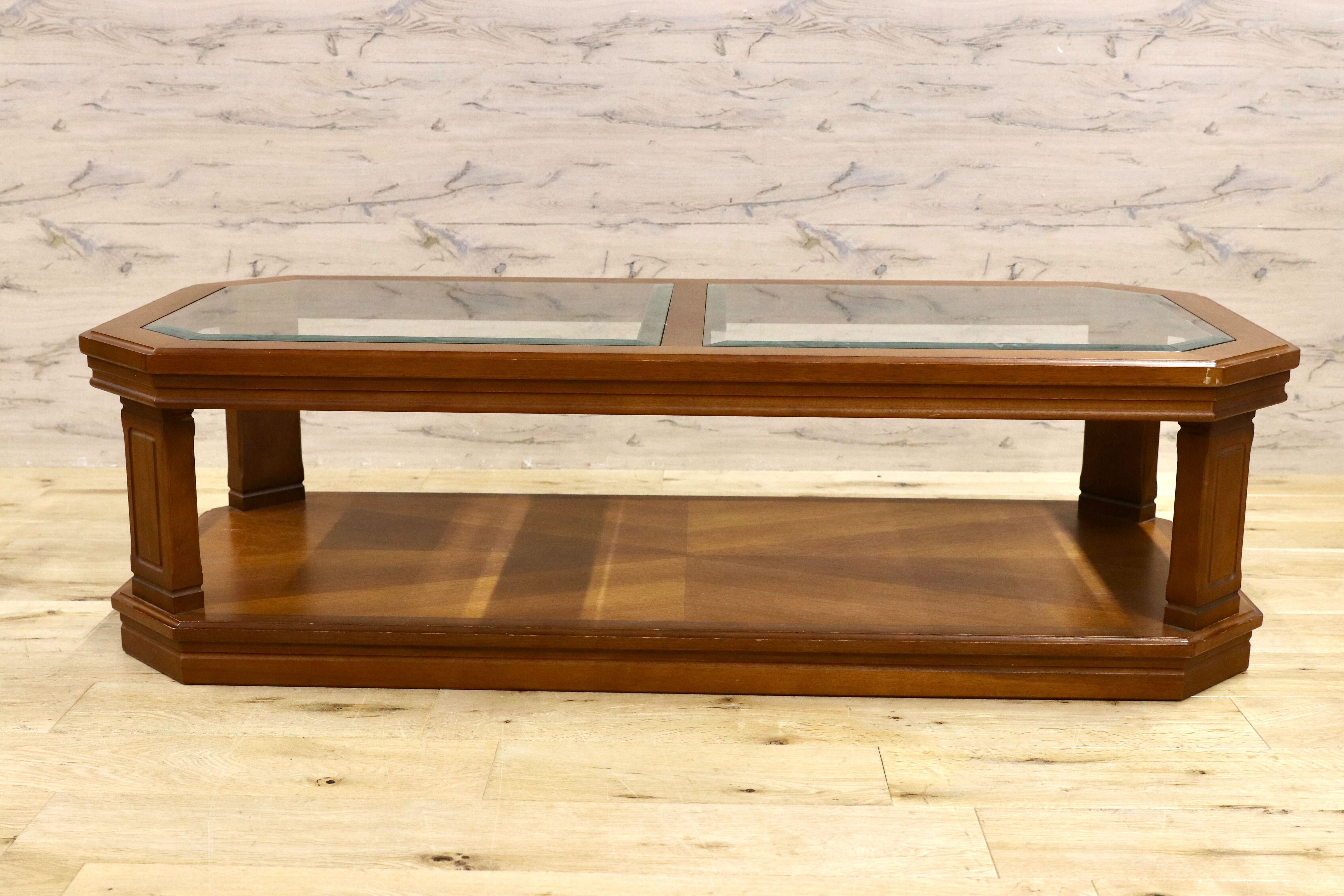 GMHH214○maruni / マルニ センターテーブル リビングテーブル 応接机 クラシック レトロ アンティーク 国産家具