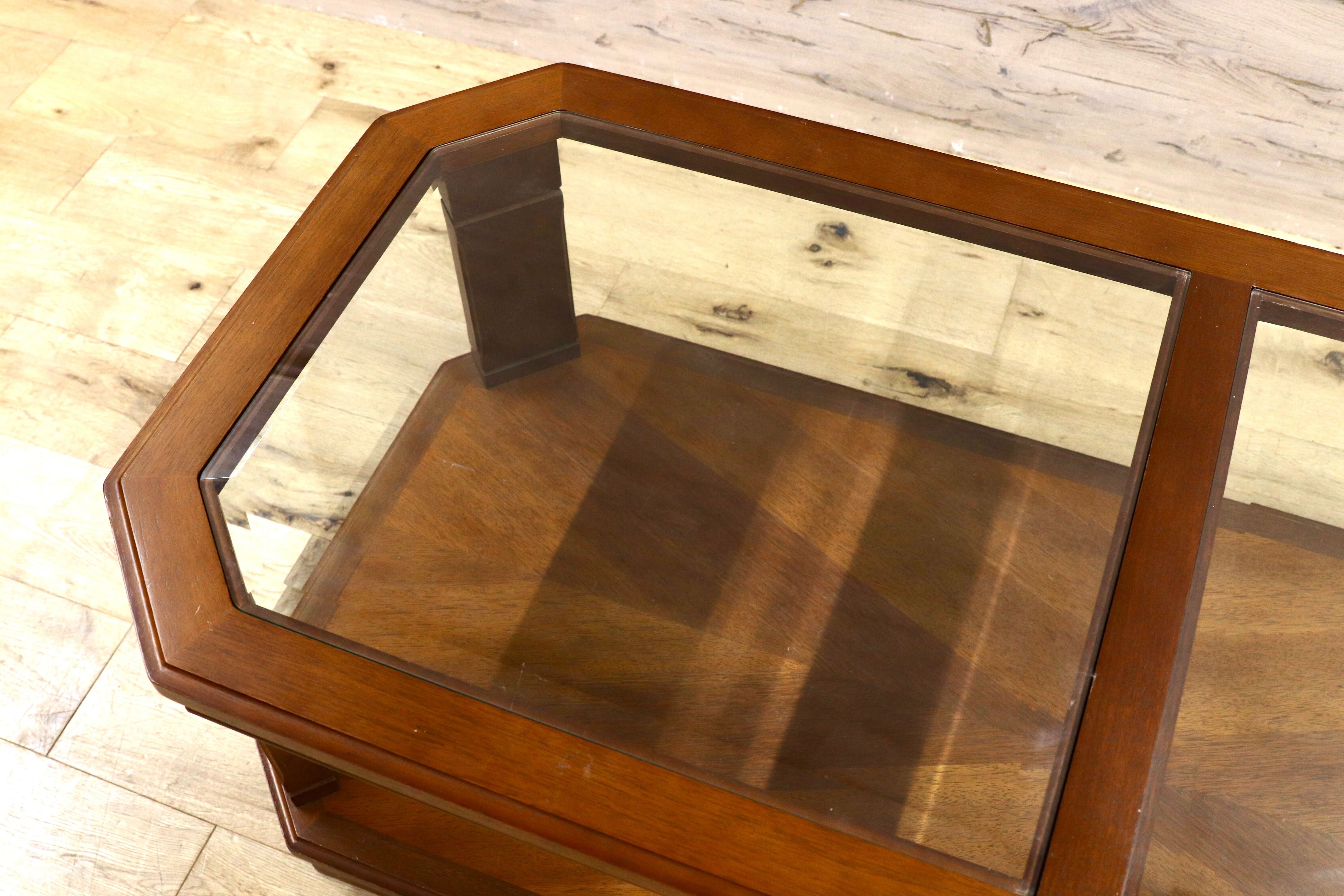 GMHH214○maruni / マルニ センターテーブル リビングテーブル 応接机 クラシック レトロ アンティーク 国産家具