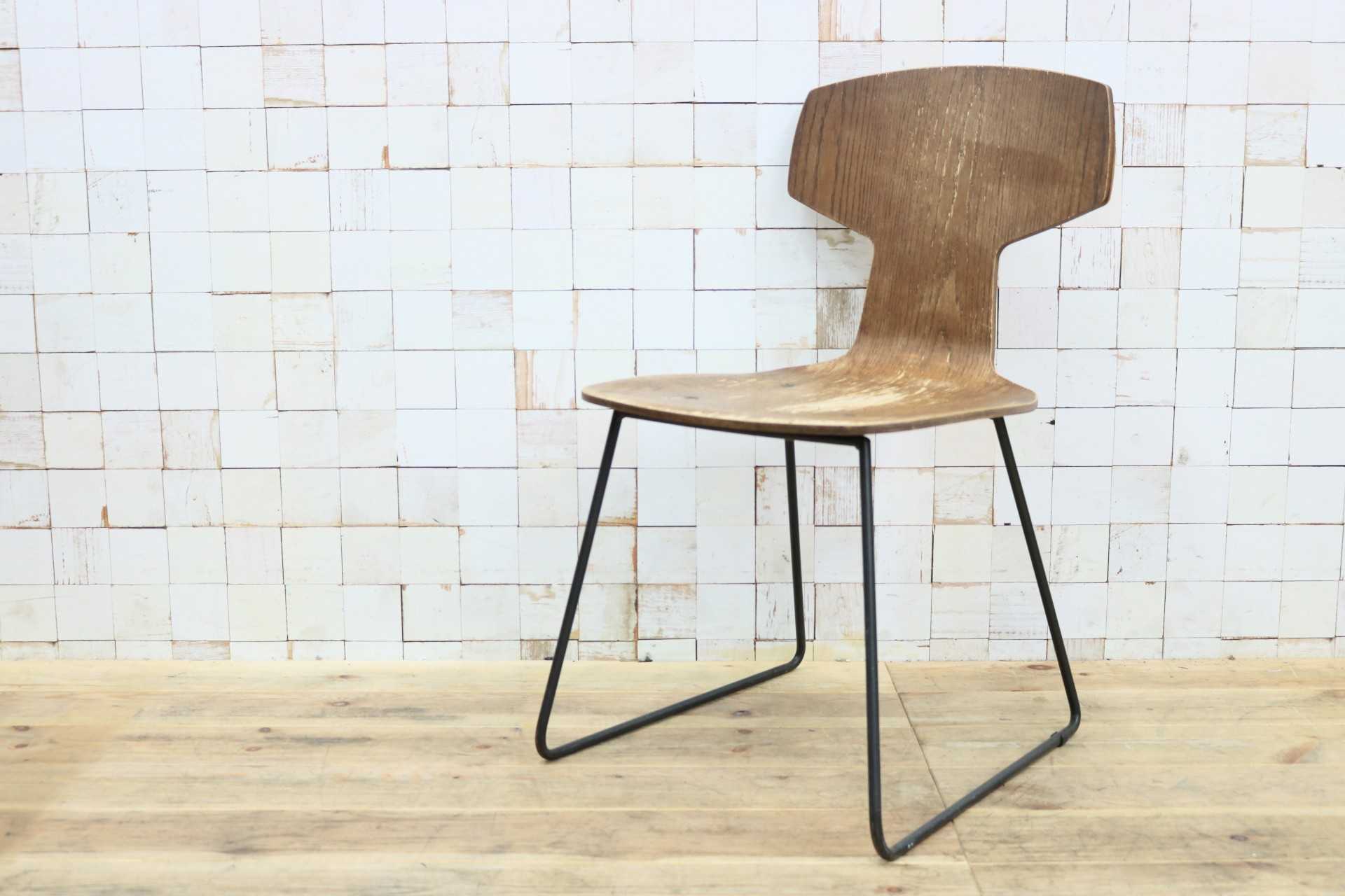 GMGT195C○TRUCK FURNITURE / トラックファニチャー Tチェア プライウッド 廃番 ヴィンテージ アンティーク インダストリアル ジャンク