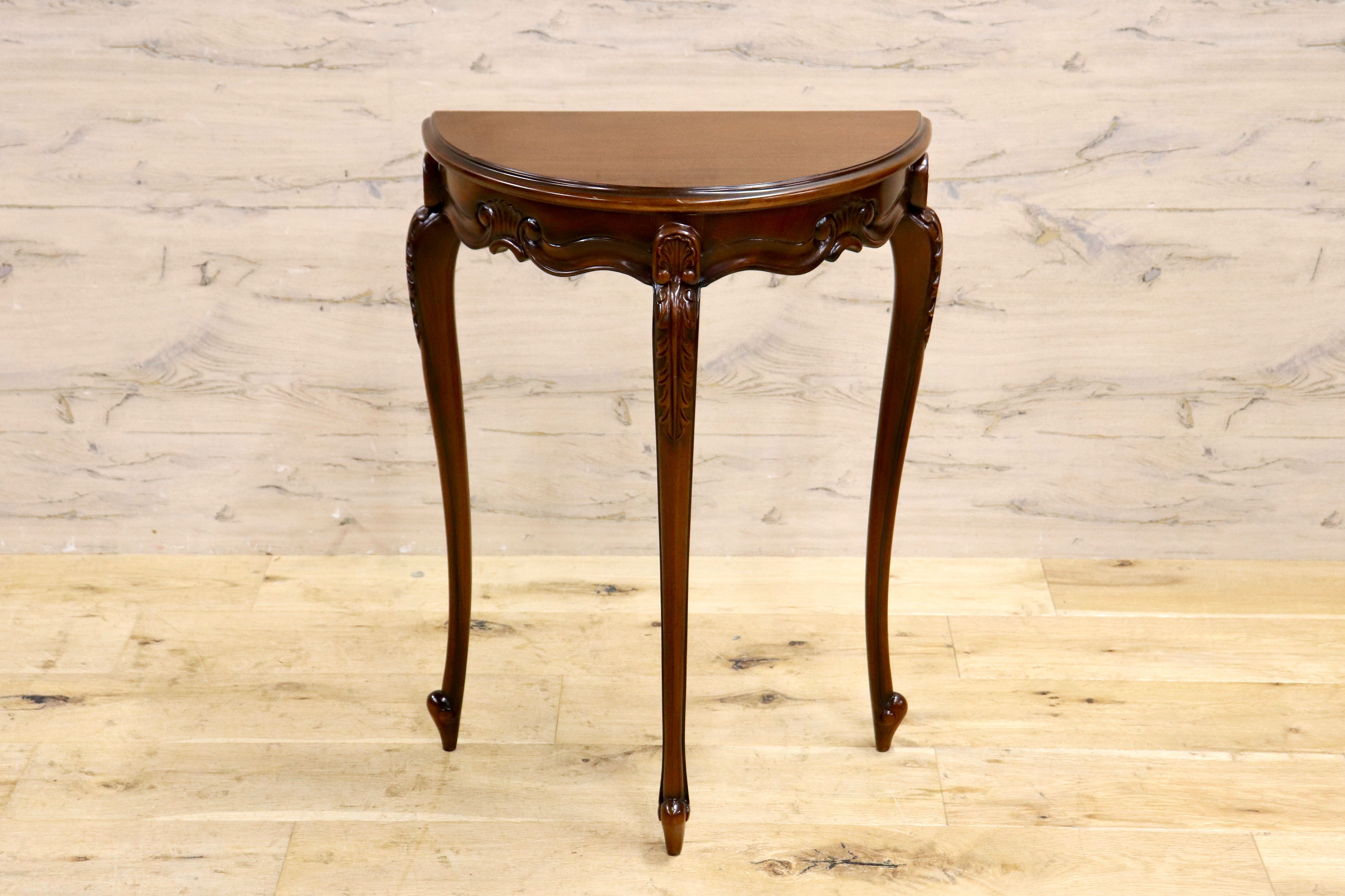 GMIK753B○クラシック コンソールテーブル サイドテーブル 猫脚 飾り台 花台 ヨーロピアン アンティーク調 木製家具