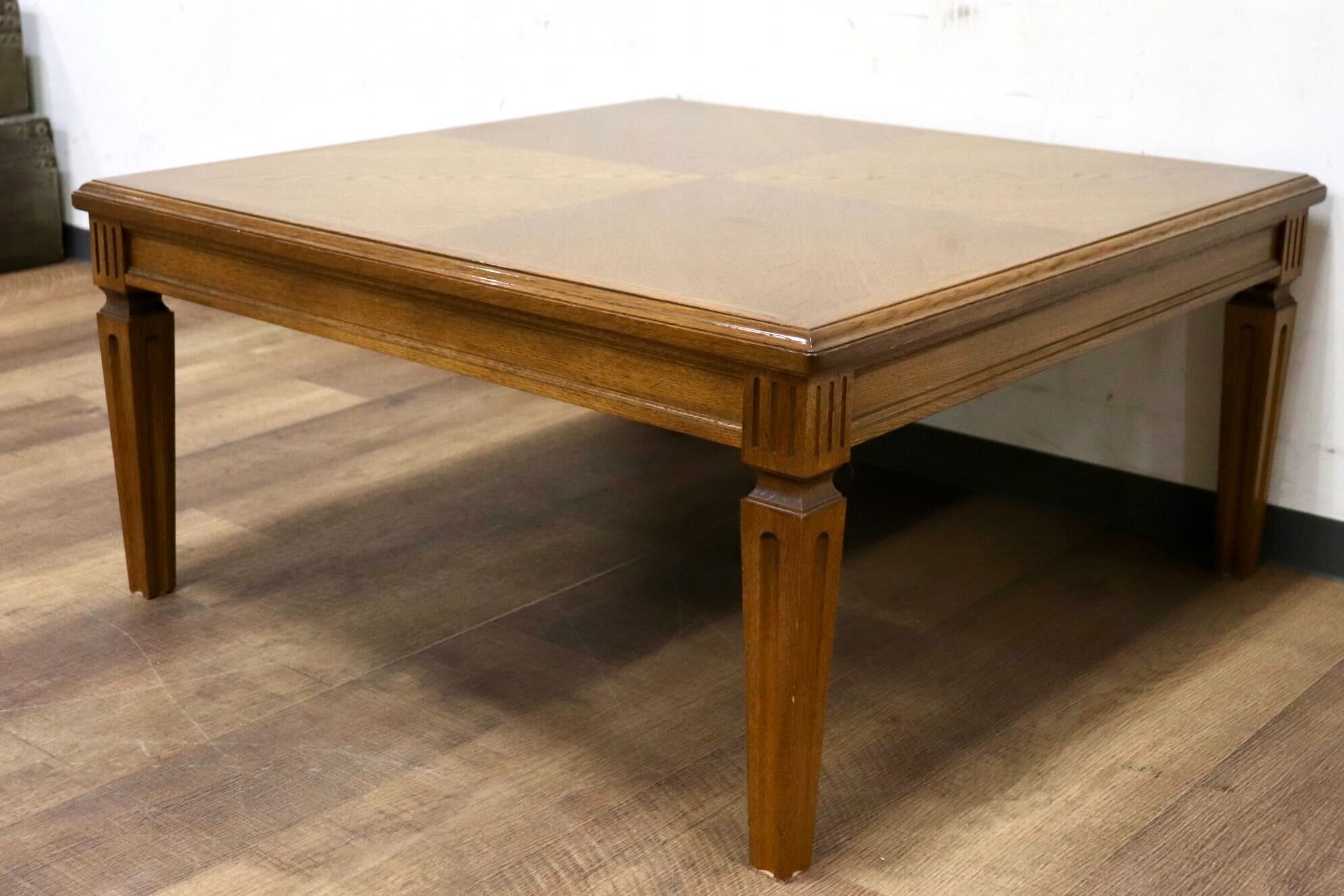 GMIH28○domani / ドマーニ QUEENSLIFE クイーンズライフ センターテーブル リビングテーブル 応接机 クラシック カリモク最高峰