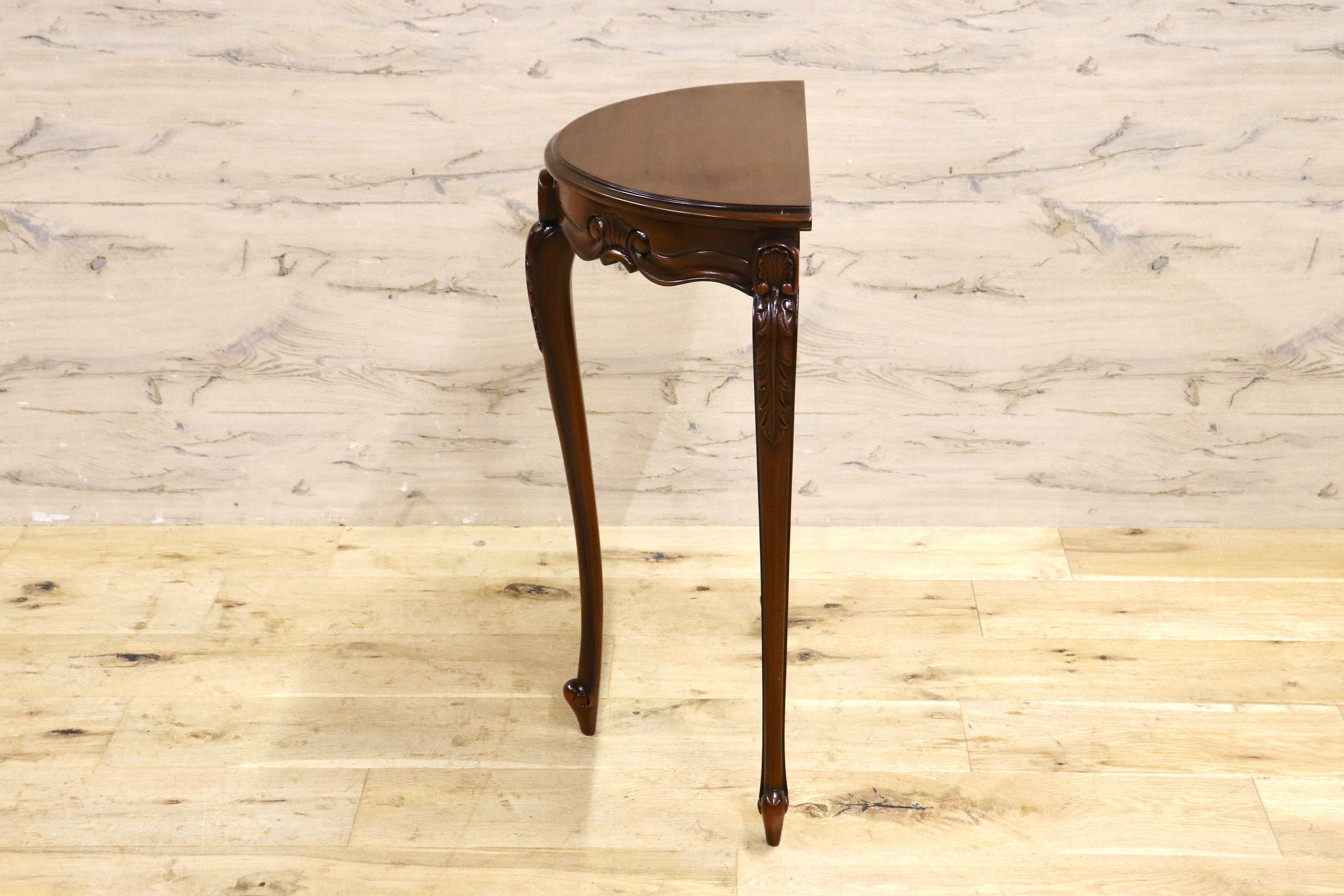 GMIK753B○クラシック コンソールテーブル サイドテーブル 猫脚 飾り台 花台 ヨーロピアン アンティーク調 木製家具