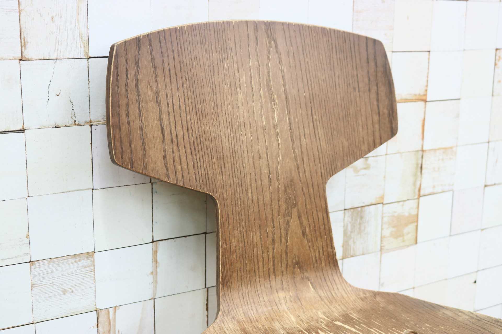 GMGT195C○TRUCK FURNITURE / トラックファニチャー Tチェア プライウッド 廃番 ヴィンテージ アンティーク インダストリアル ジャンク