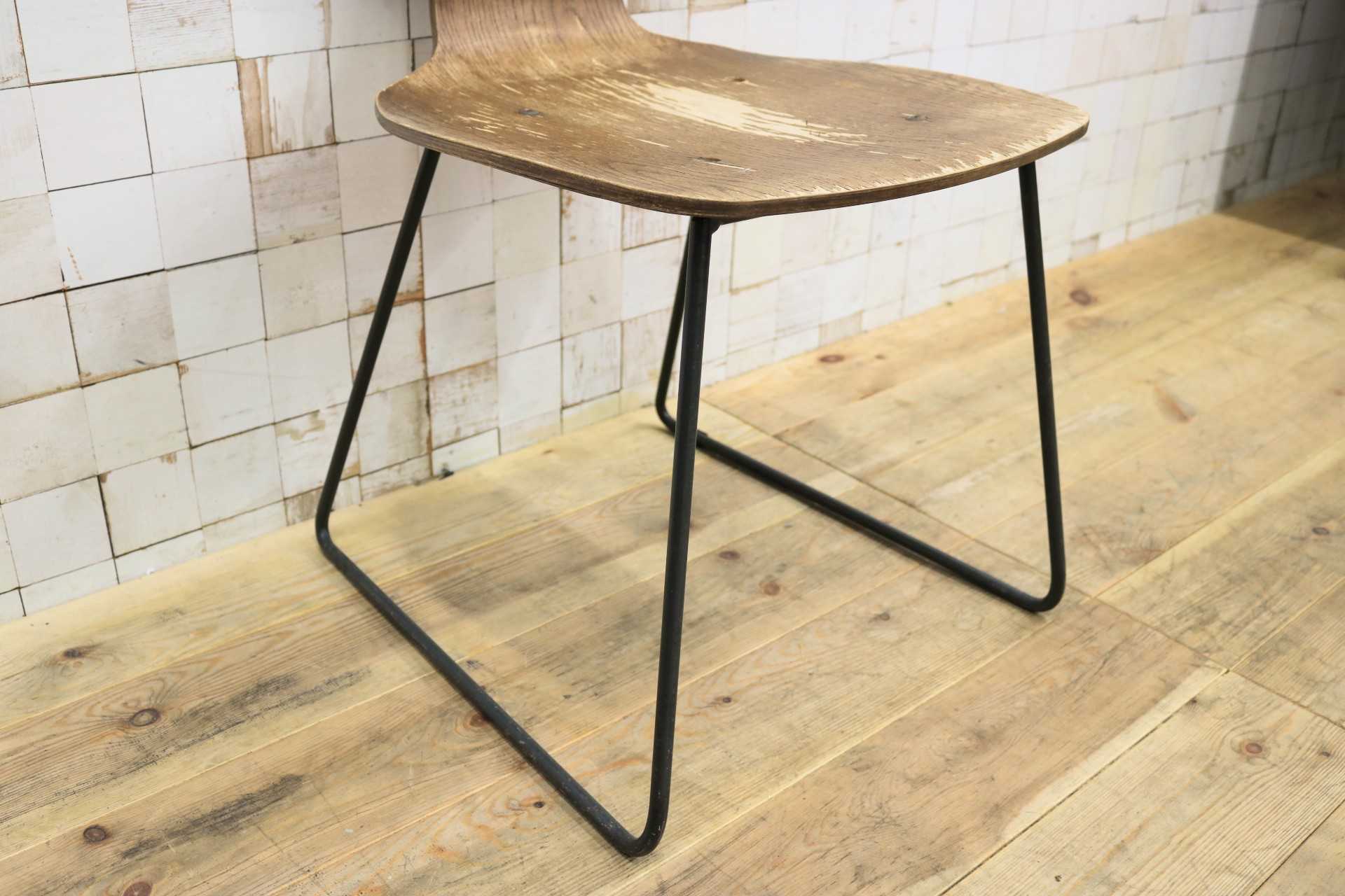 GMGT195C○TRUCK FURNITURE / トラックファニチャー Tチェア プライウッド 廃番 ヴィンテージ アンティーク インダストリアル ジャンク