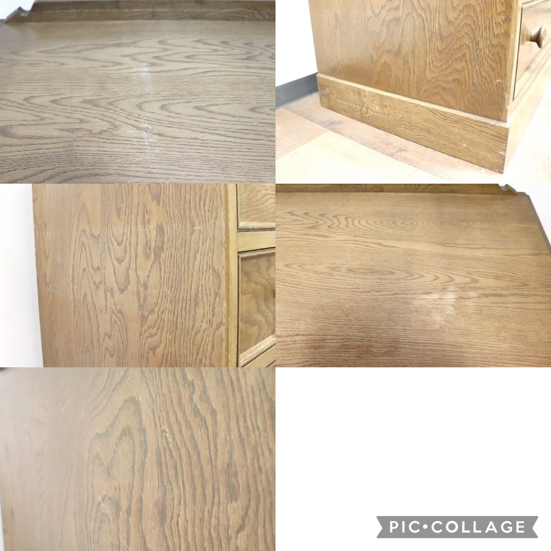 GMGH493○神戸家具 洋家具 7段チェスト 整理タンス 収納家具 彫刻 オーク材 クラシカル 和製ヴィンテージ アンティーク 検)永田良介商店