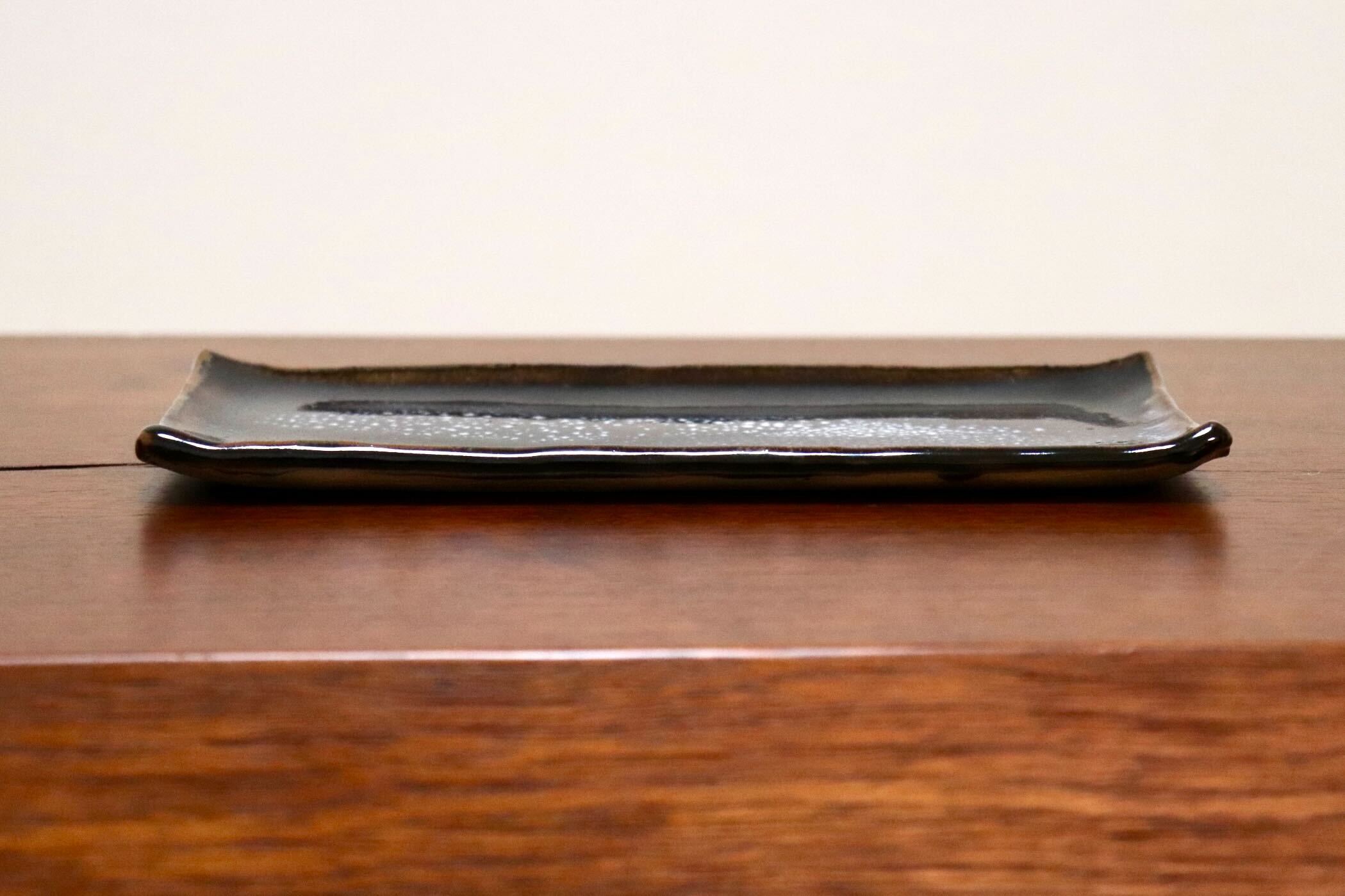 GMIO335A○陶勝窯 丹波焼 銀河長方皿 市野勝 市野勝磯 陶器 工芸品 丹波篠山 未使用