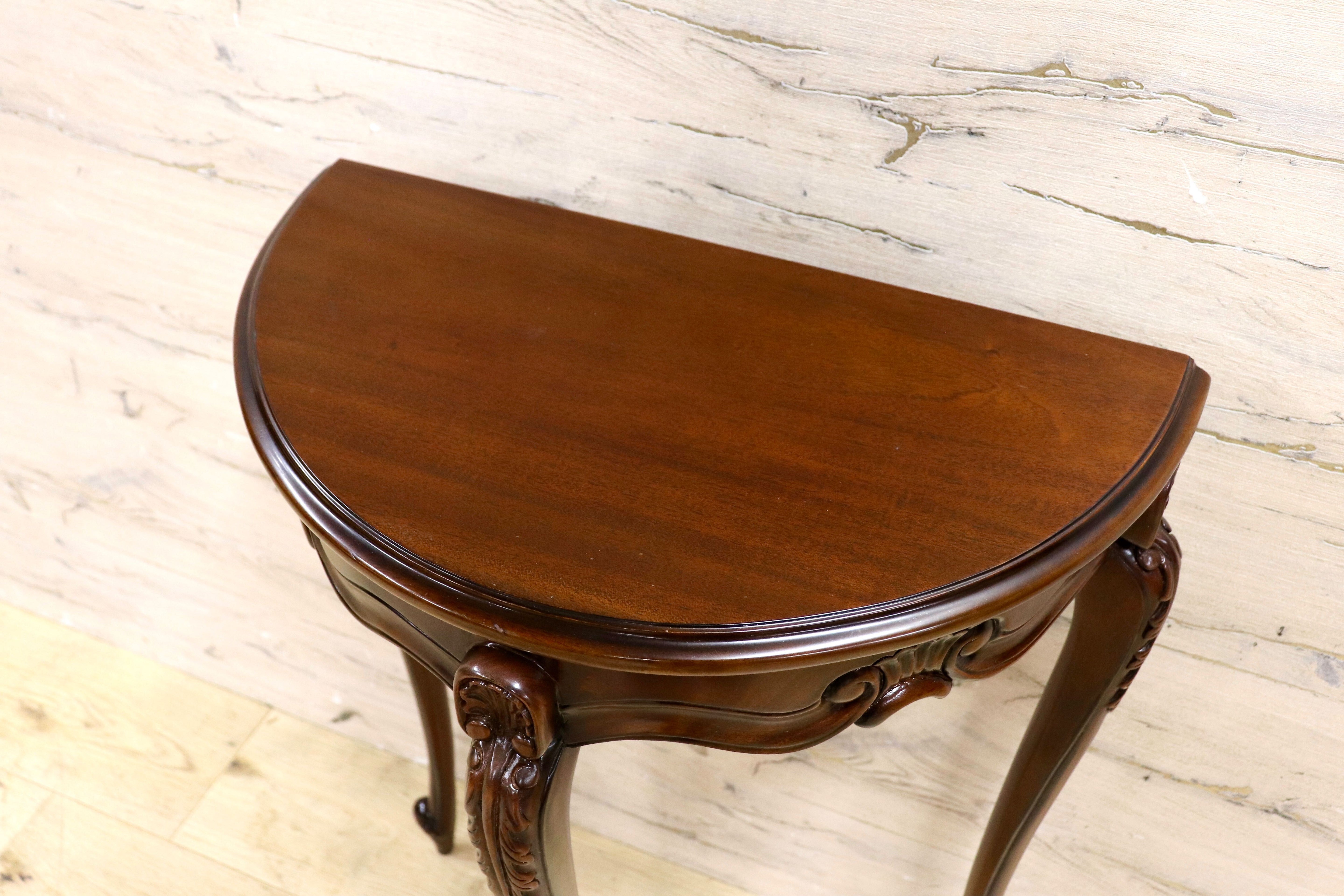 GMIK753B○クラシック コンソールテーブル サイドテーブル 猫脚 飾り台 花台 ヨーロピアン アンティーク調 木製家具