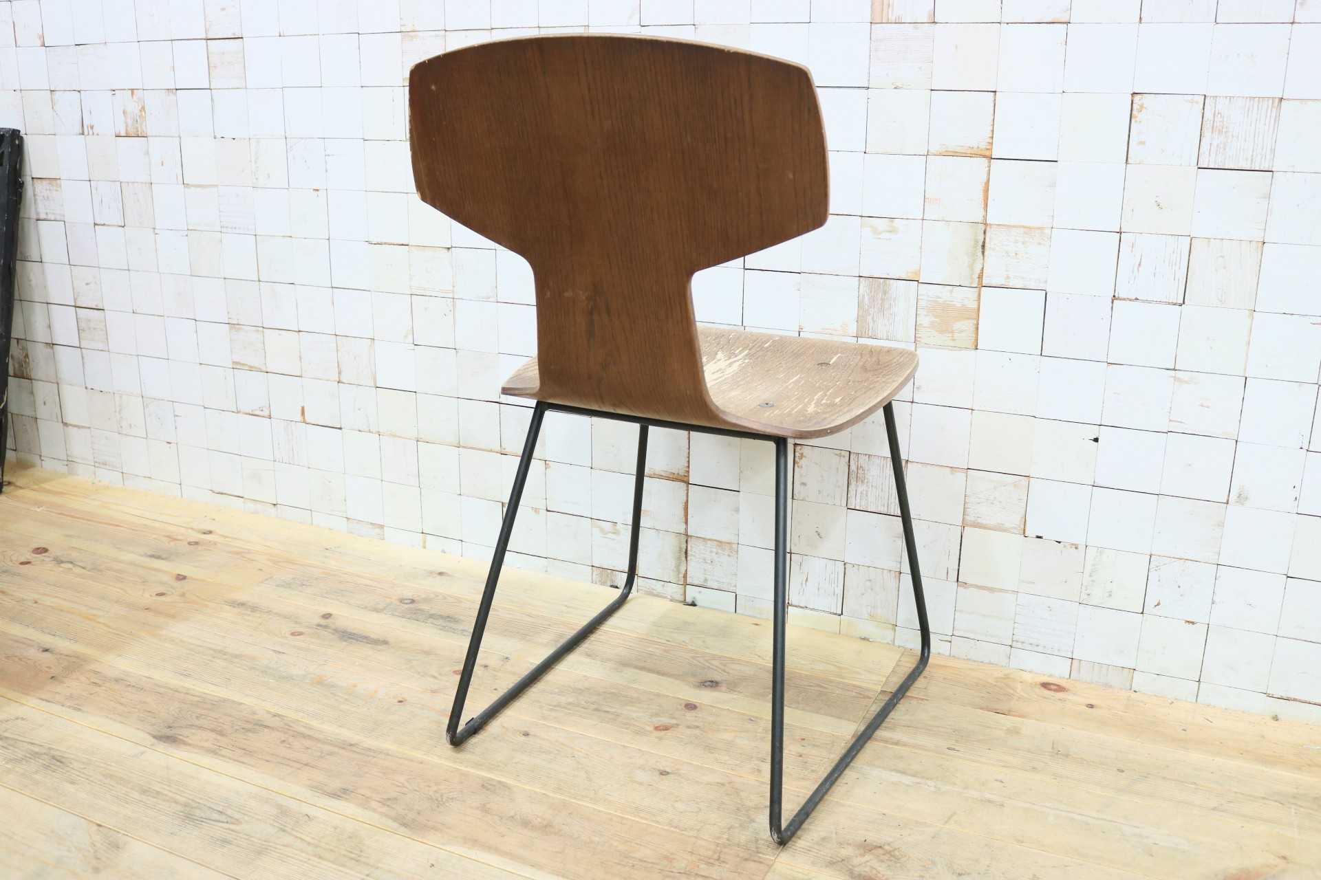 GMGT195C○TRUCK FURNITURE / トラックファニチャー Tチェア プライウッド 廃番 ヴィンテージ アンティーク インダストリアル ジャンク