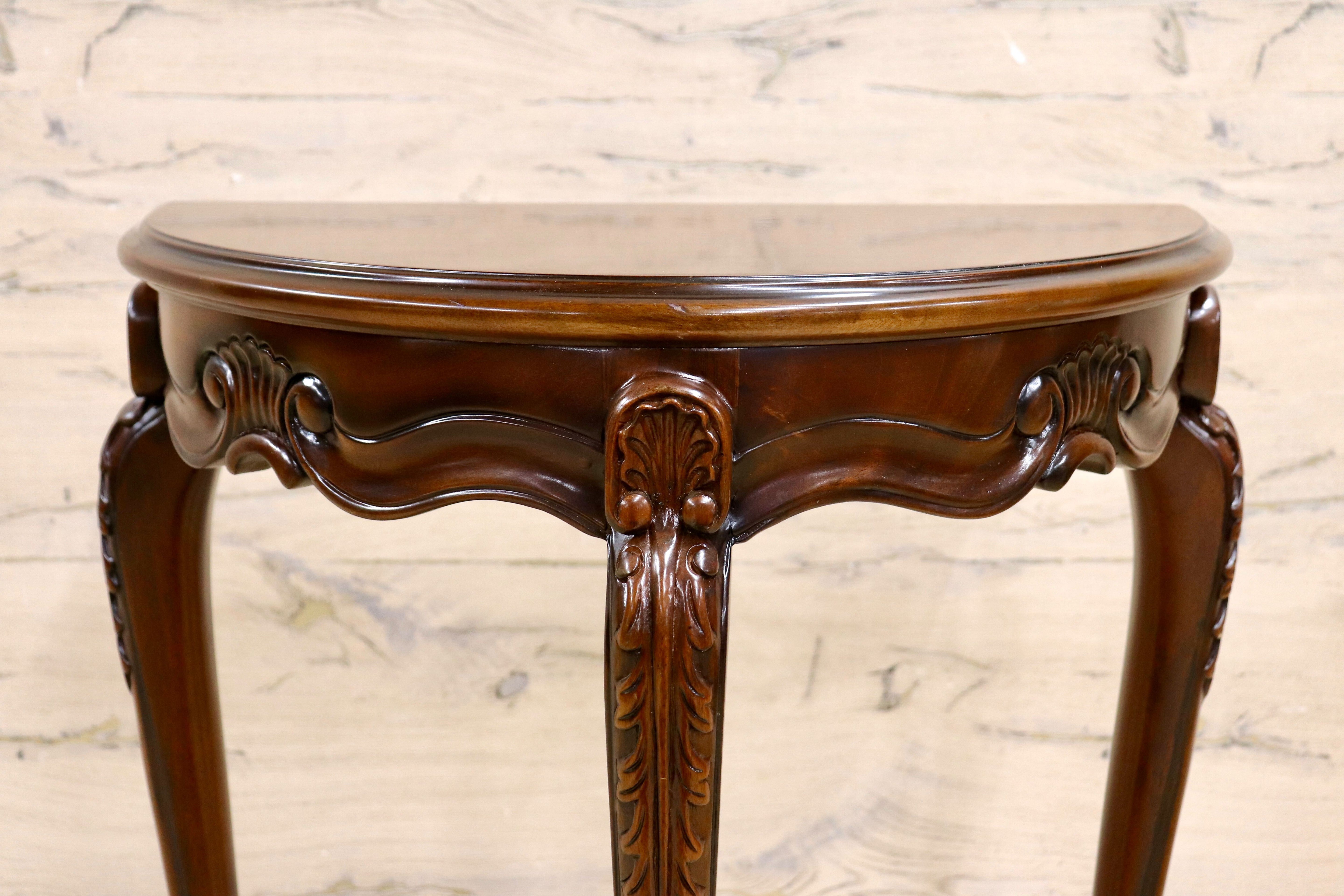 GMIK753B○クラシック コンソールテーブル サイドテーブル 猫脚 飾り台 花台 ヨーロピアン アンティーク調 木製家具