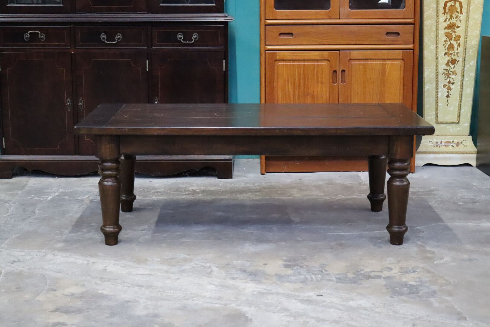 GMIK558E○センターテーブル ローテーブル リビングテーブル 木製 無垢材 応接 レトロ ヴィンテージ クラシック