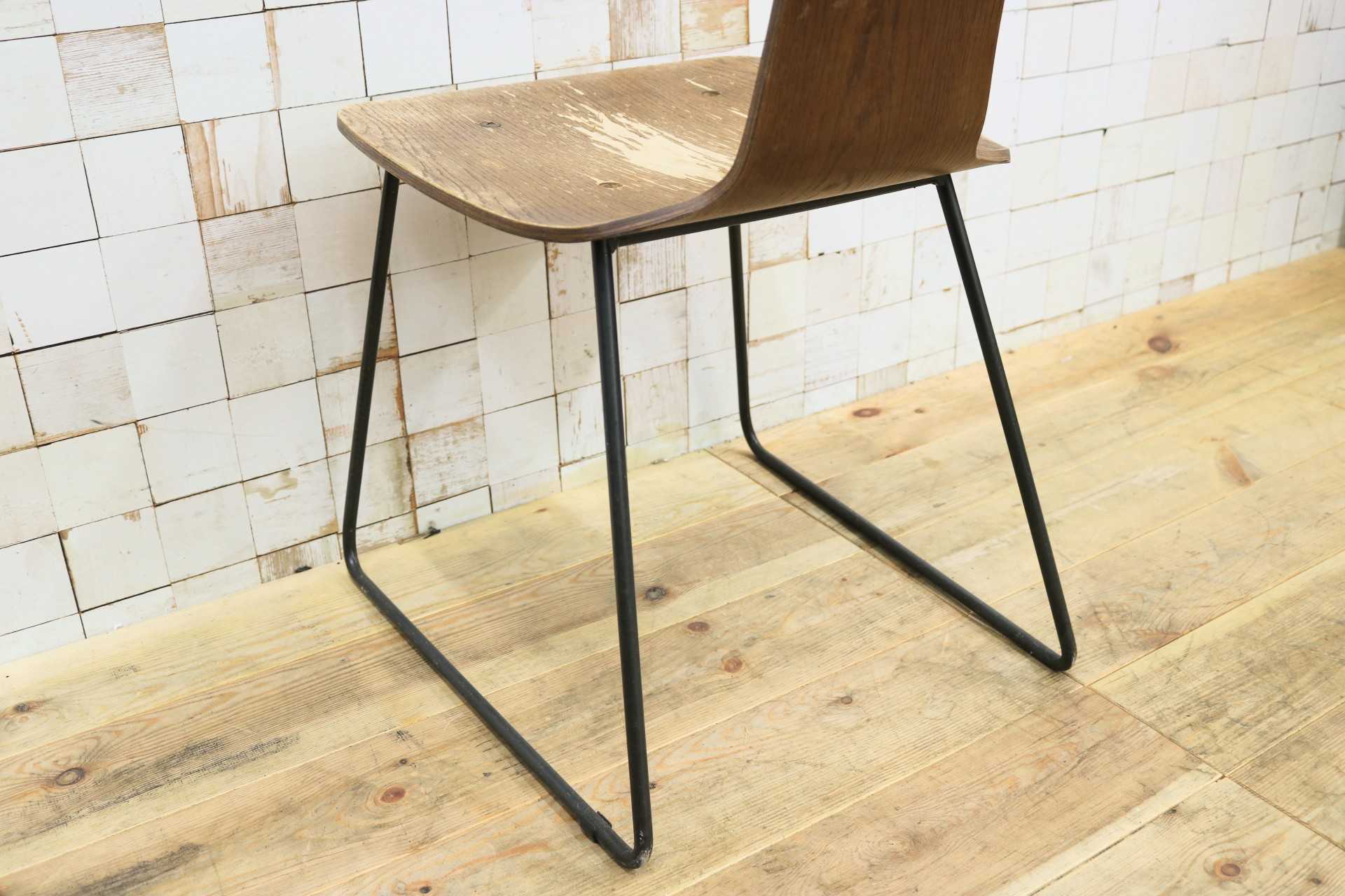 GMGT195C○TRUCK FURNITURE / トラックファニチャー Tチェア プライウッド 廃番 ヴィンテージ アンティーク インダストリアル ジャンク