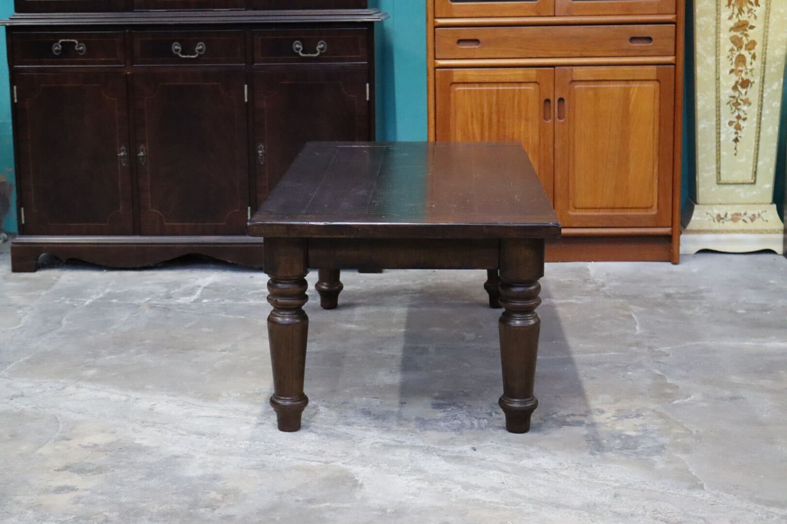 GMIK558E○センターテーブル ローテーブル リビングテーブル 木製 無垢材 応接 レトロ ヴィンテージ クラシック