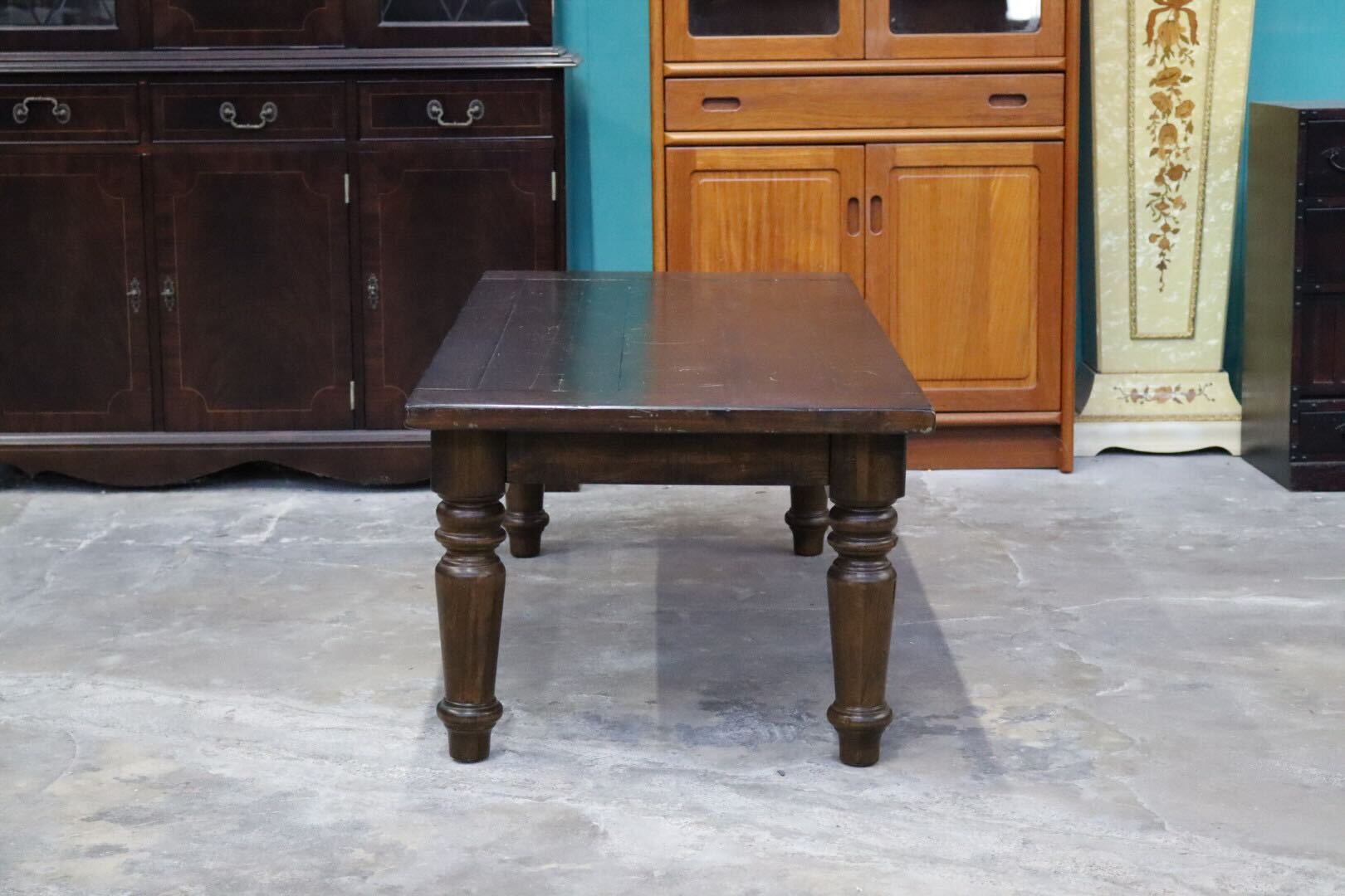 GMIK558E○センターテーブル ローテーブル リビングテーブル 木製 無垢材 応接 レトロ ヴィンテージ クラシック