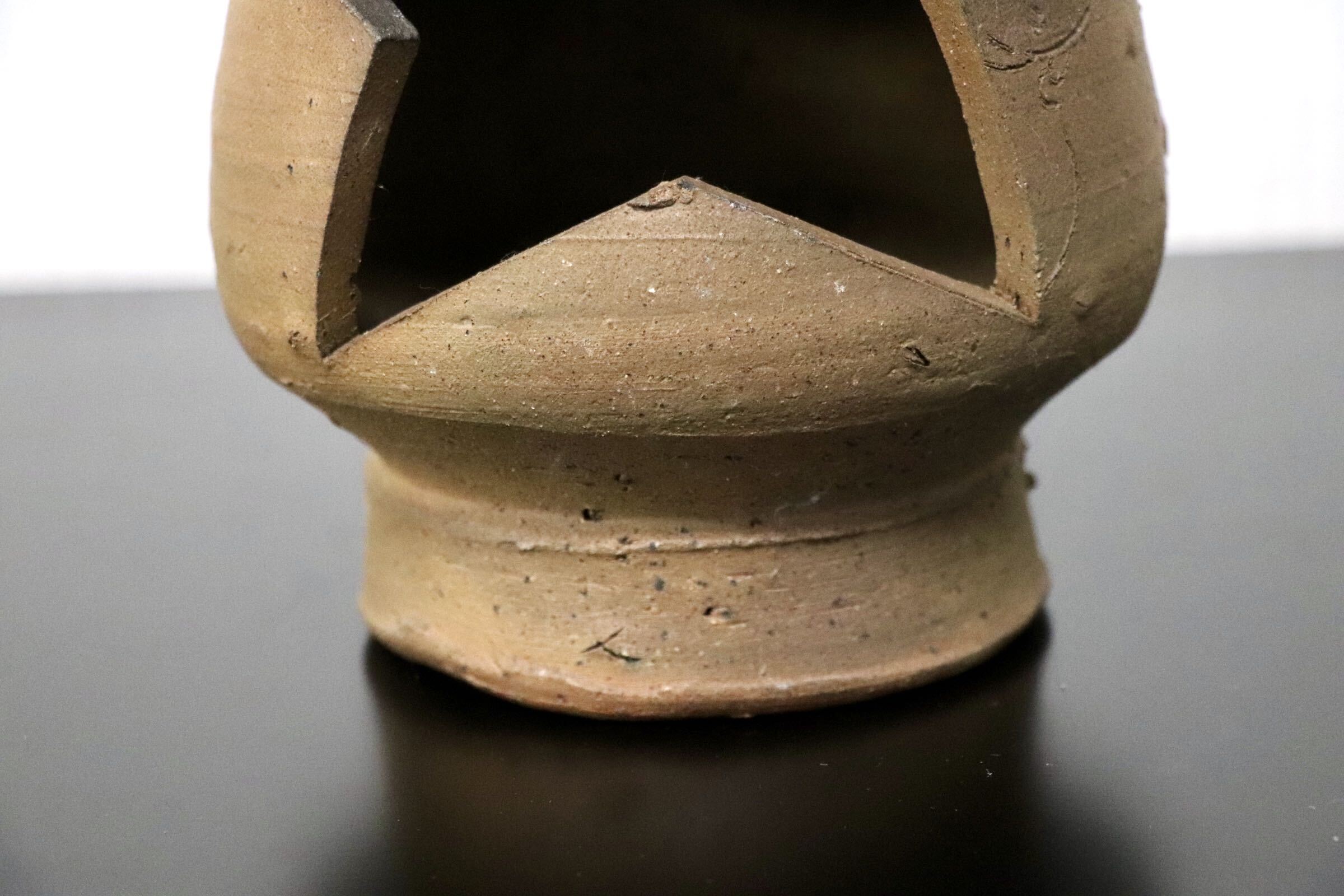 GMJK374C○星彩陶器灯籠 星型透かし香炉 宝珠型キャンドルハウス 陶芸アロマポット 焼き締め透かし置物 オブジェ 和モダン