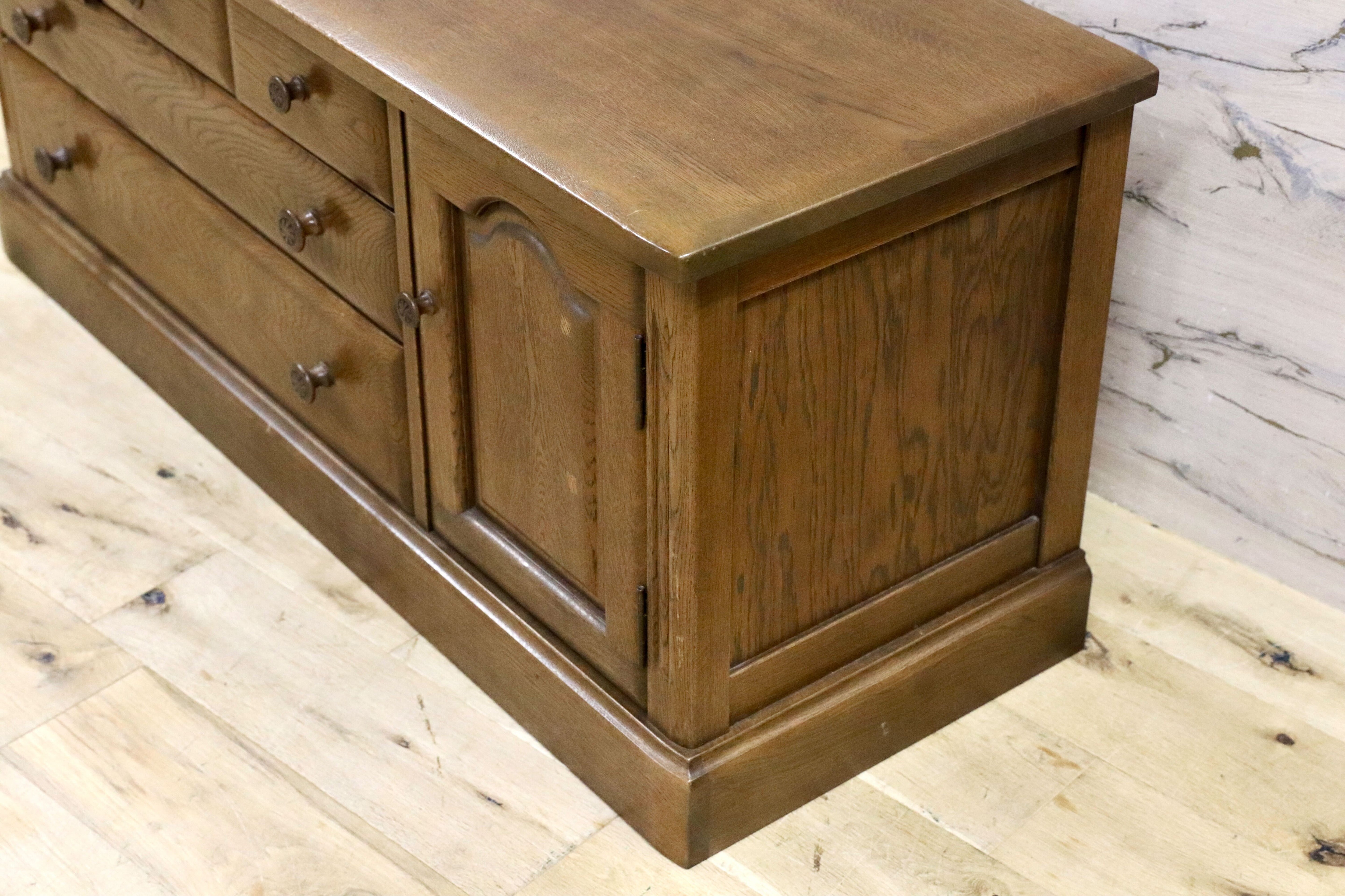 GMHK413A○山室家具 ESPOIR エスポアール ローボード チェスト 旭川家具 楢材 レトロ カントリー