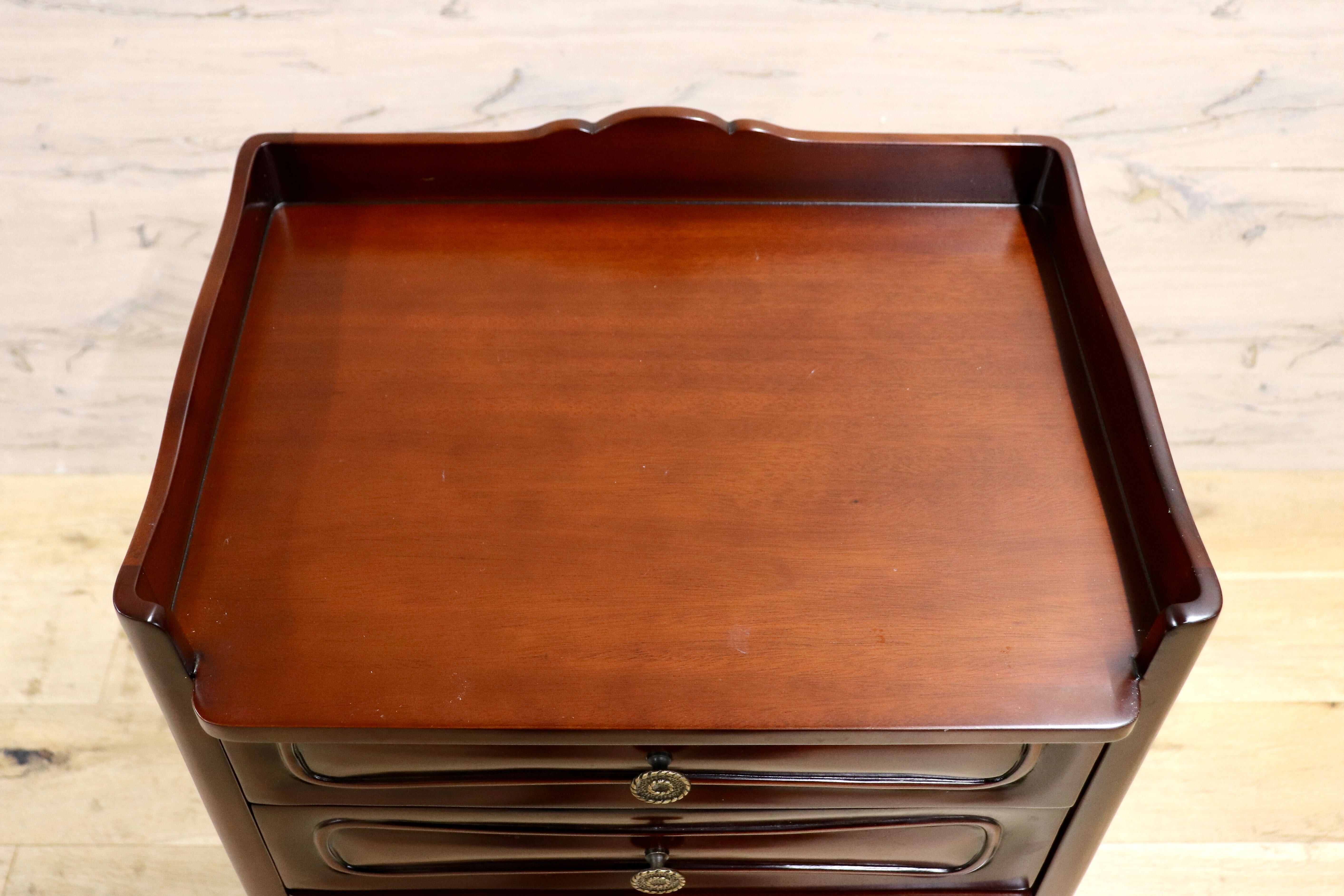 GMIK753C○クラシック サイドチェスト ルイ 4段チェスト チェスト 引き出し収納 小物入れ マホガニー ヨーロピアン アンティーク調