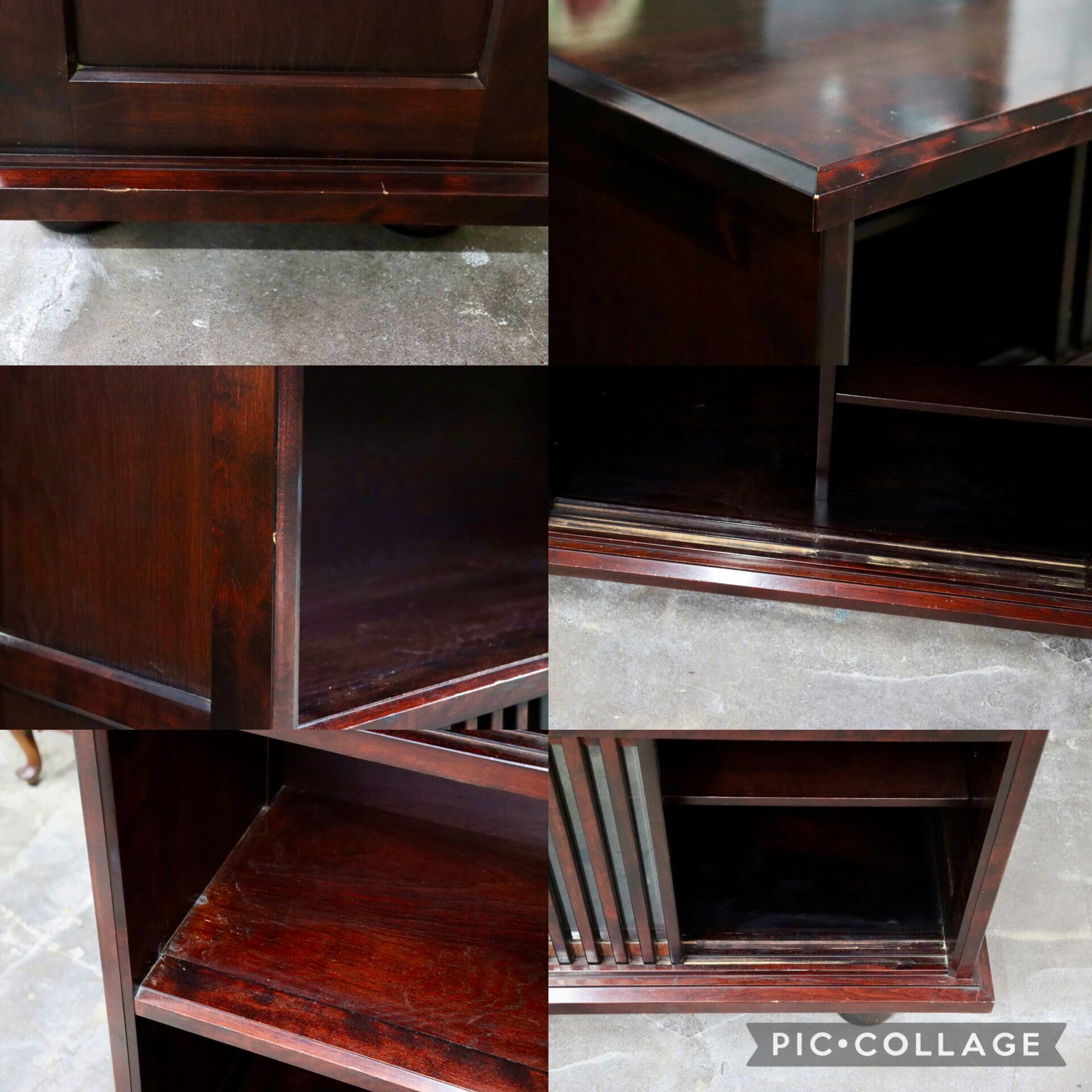 GMIS532○九州民芸家具 茶棚 飾り棚 サイドボード リビングボード キャビネット ミズメザクラ 和家具 和モダン 古民家 定価約45万