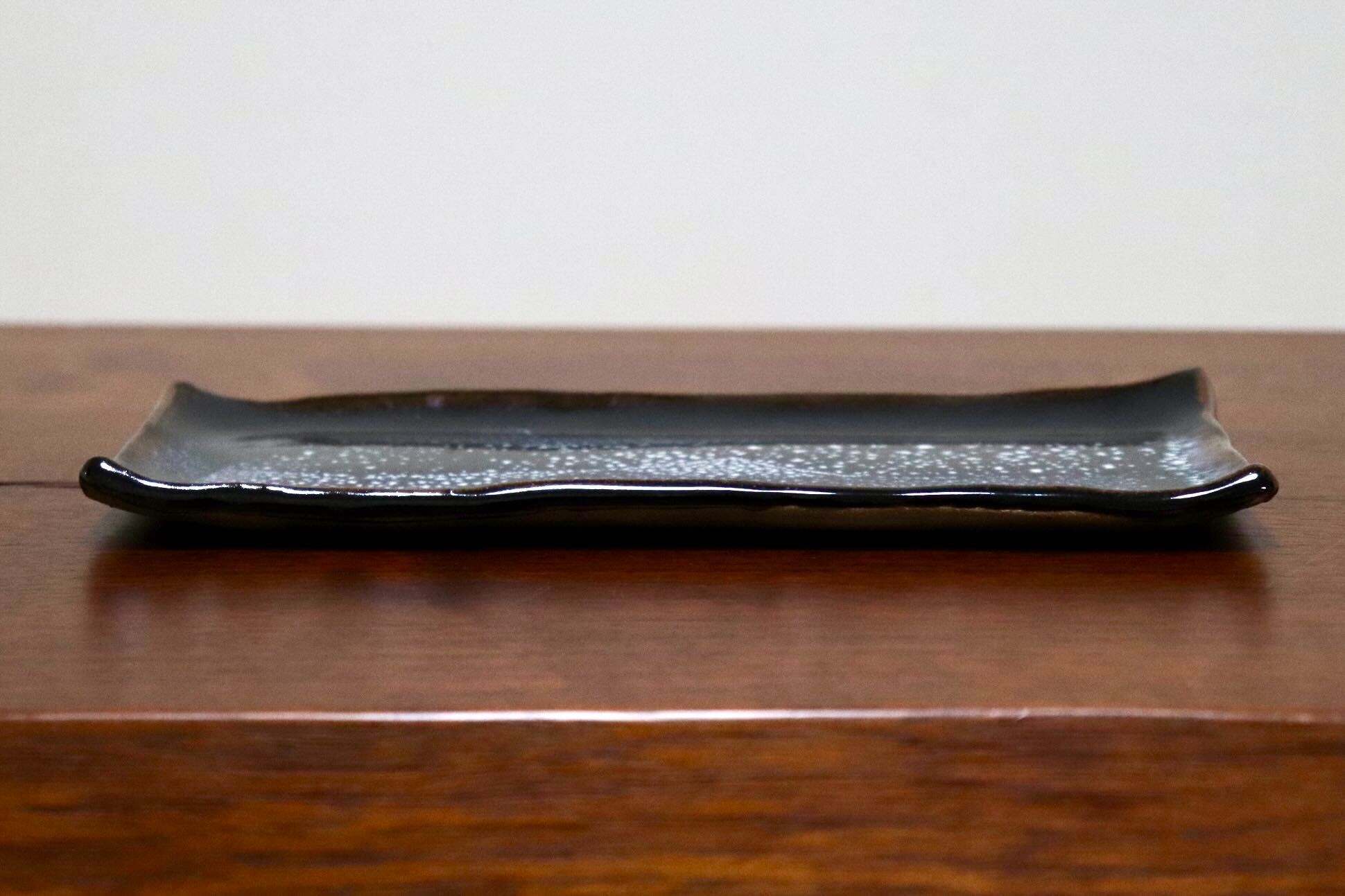 GMIO335B○陶勝窯 丹波焼 銀河長方皿 市野勝 市野勝磯 陶器 工芸品 丹波篠山 未使用