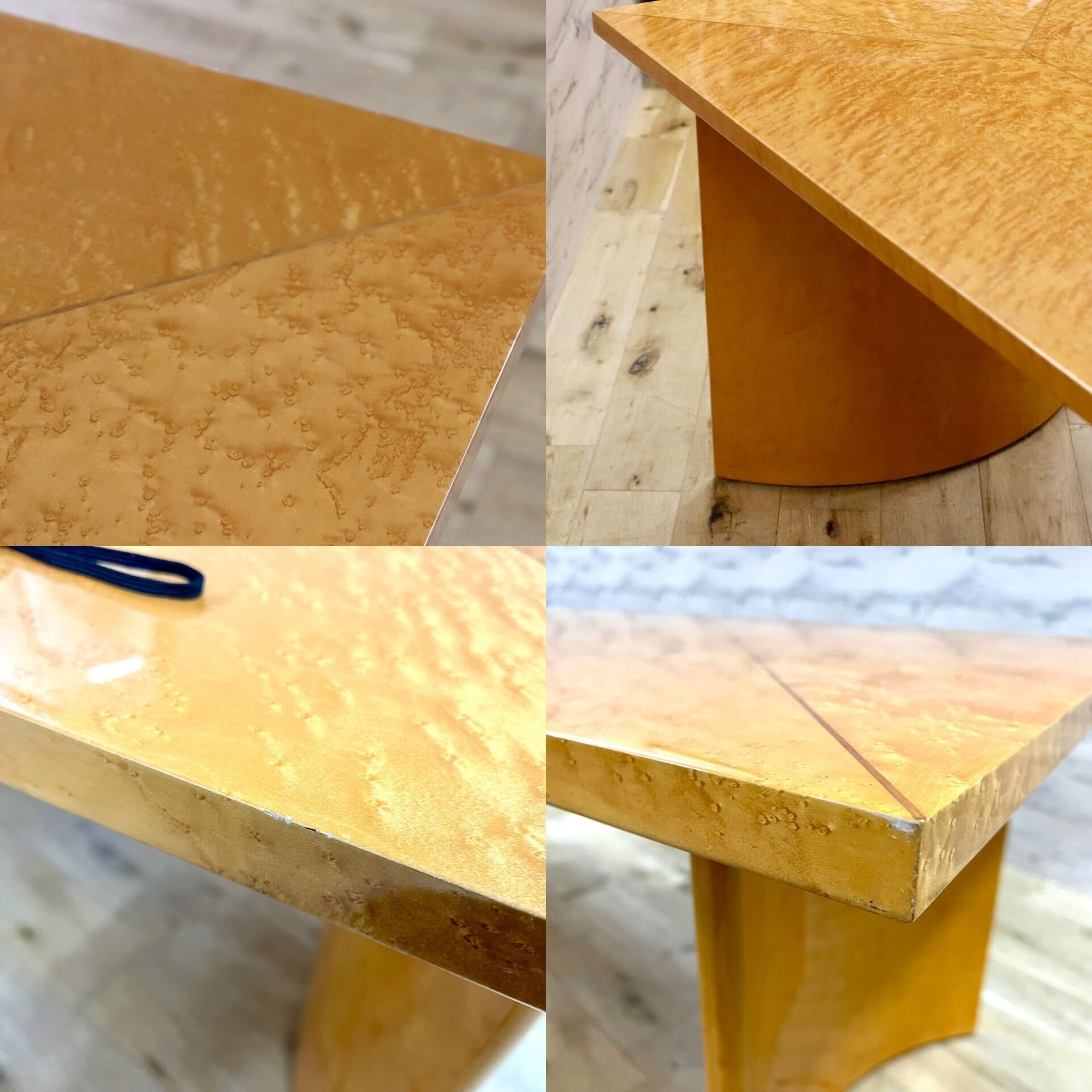 GMHS575○IDC大塚家具 スプレンダー ダイニングテーブル 食卓テーブル バーズアイメープル クラシック エレガント 定価約40万