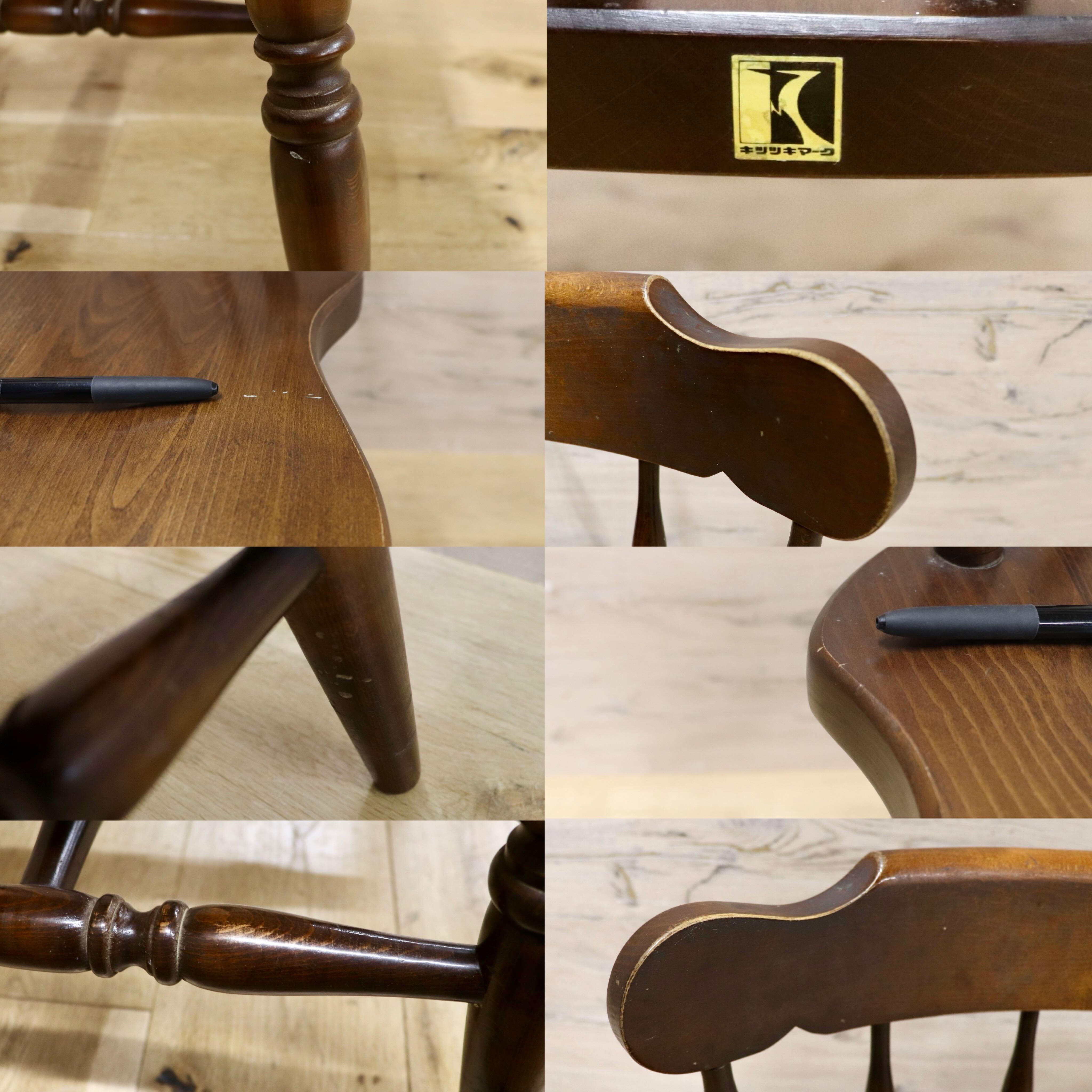 GMHK648A○飛騨産業 / HIDA ダイニングチェア 椅子 ウィンザーチェア キツツキ 飛騨家具 レトロ カントリー