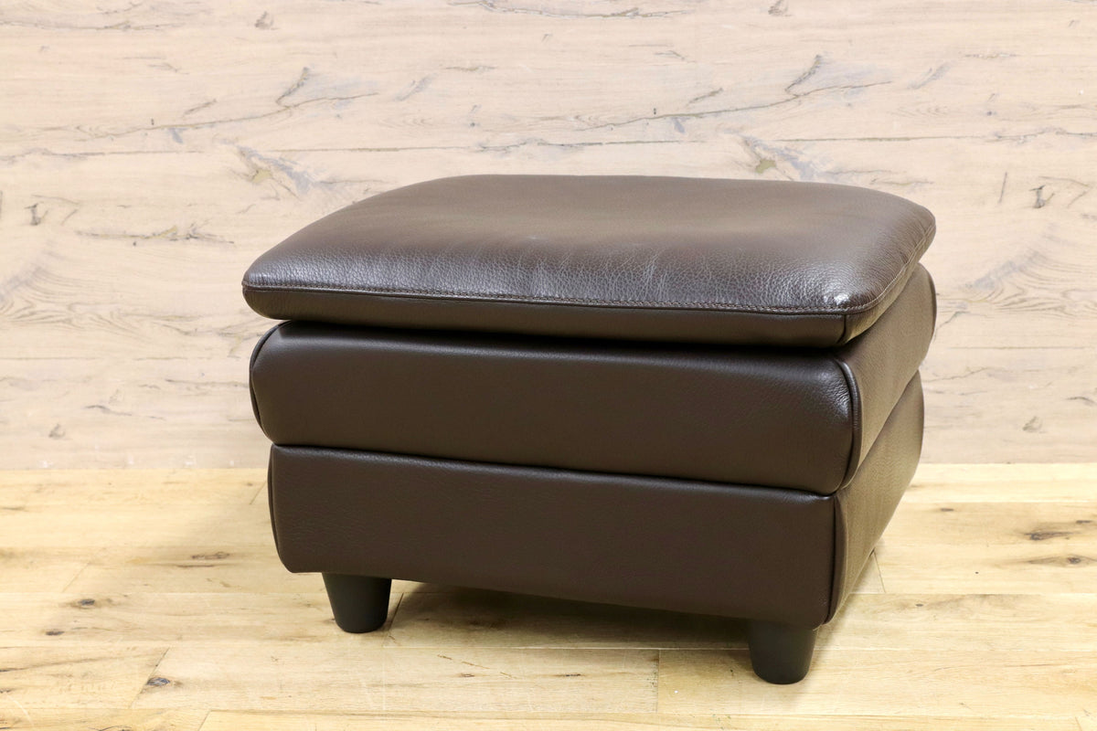 GMHK403○IDC大塚家具 オースチン オットマン フットスツール 総革 