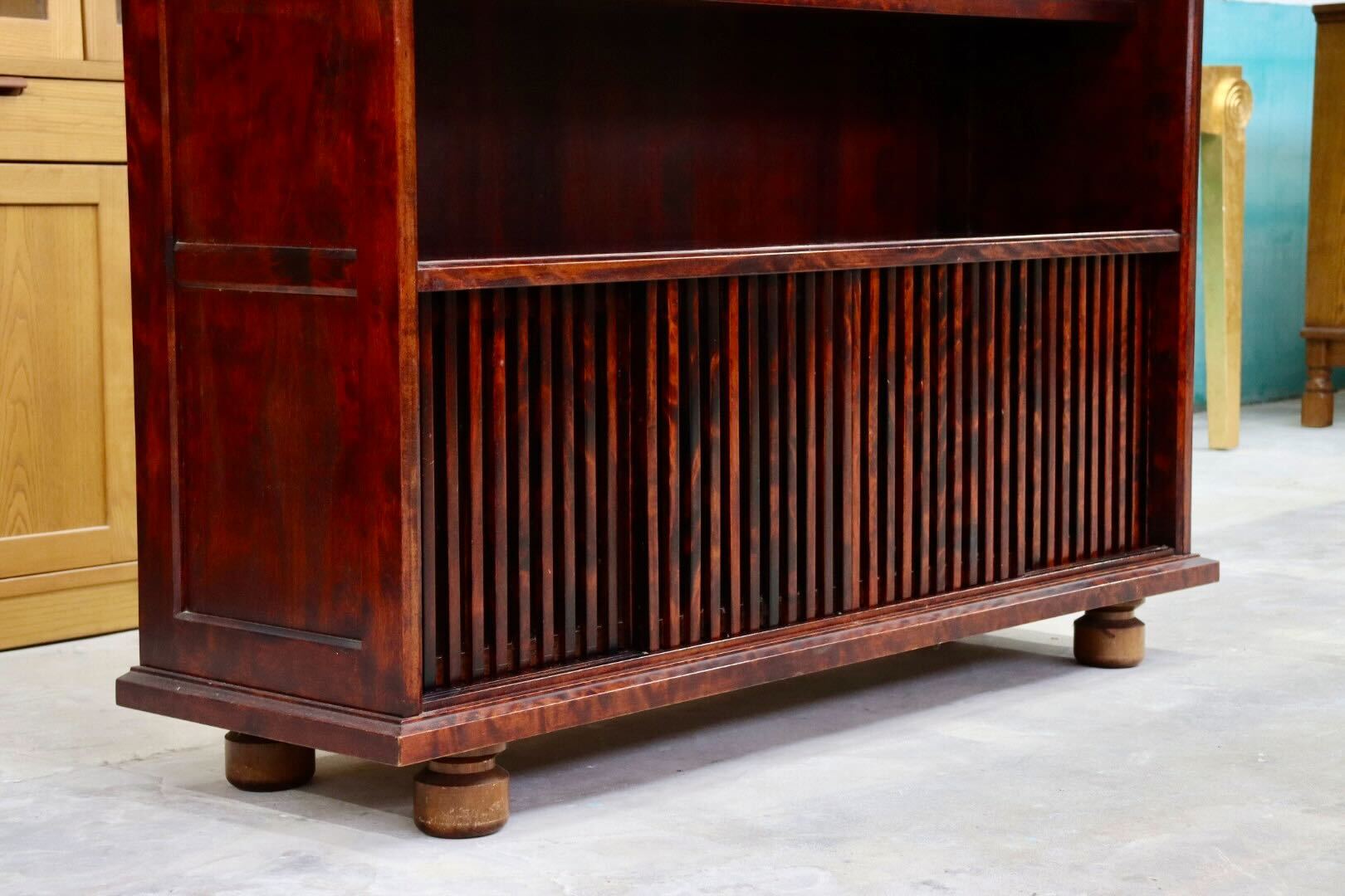 GMHS560○九州民芸家具 茶棚 飾り棚 サイドボード リビングボード キャビネット ミズメザクラ 無垢材 和家具 和モダン 古民家 定価約45万