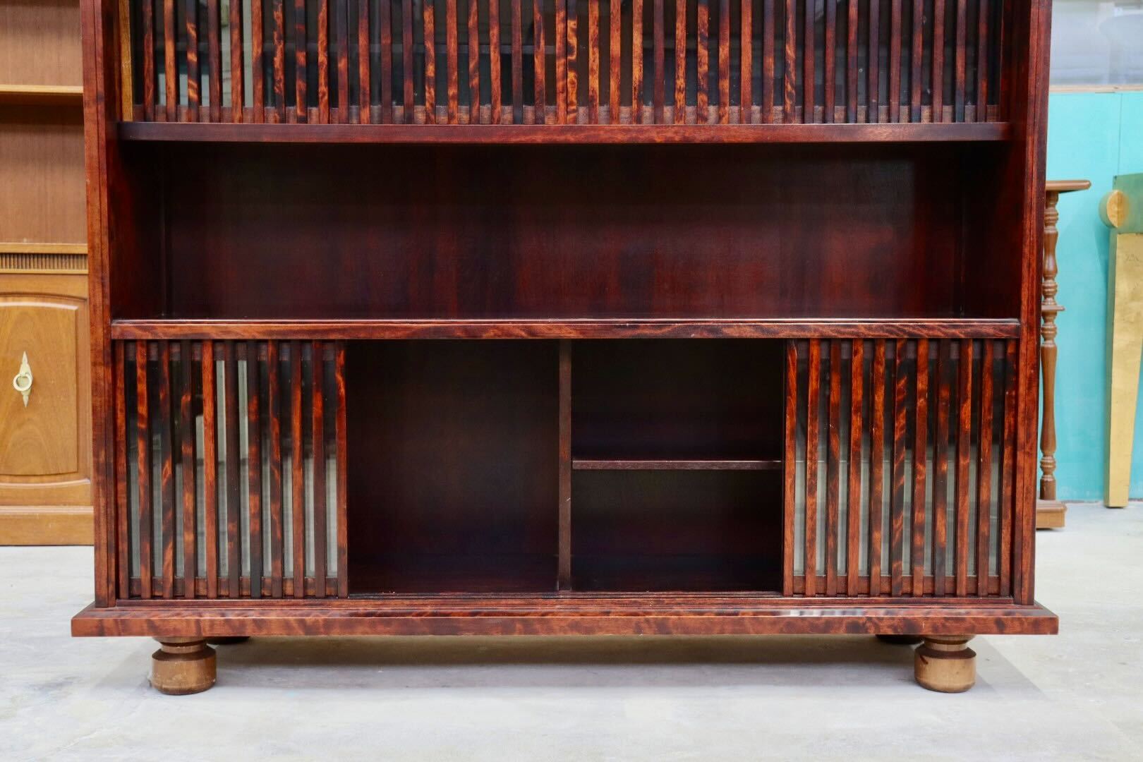 GMHS560○九州民芸家具 茶棚 飾り棚 サイドボード リビングボード キャビネット ミズメザクラ 無垢材 和家具 和モダン 古民家 定価約45万