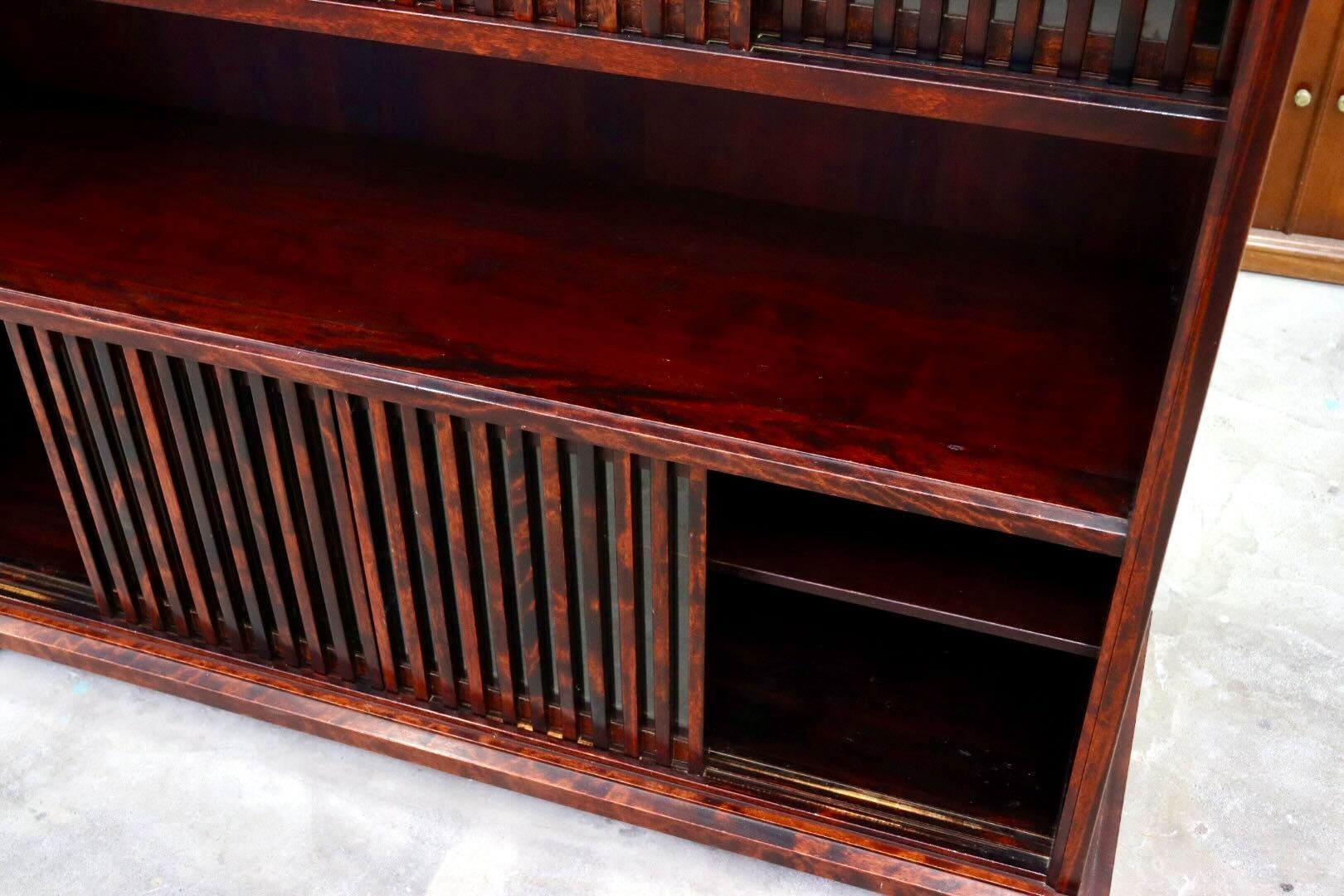 GMHS560○九州民芸家具 茶棚 飾り棚 サイドボード リビングボード キャビネット ミズメザクラ 無垢材 和家具 和モダン 古民家 定価約45万