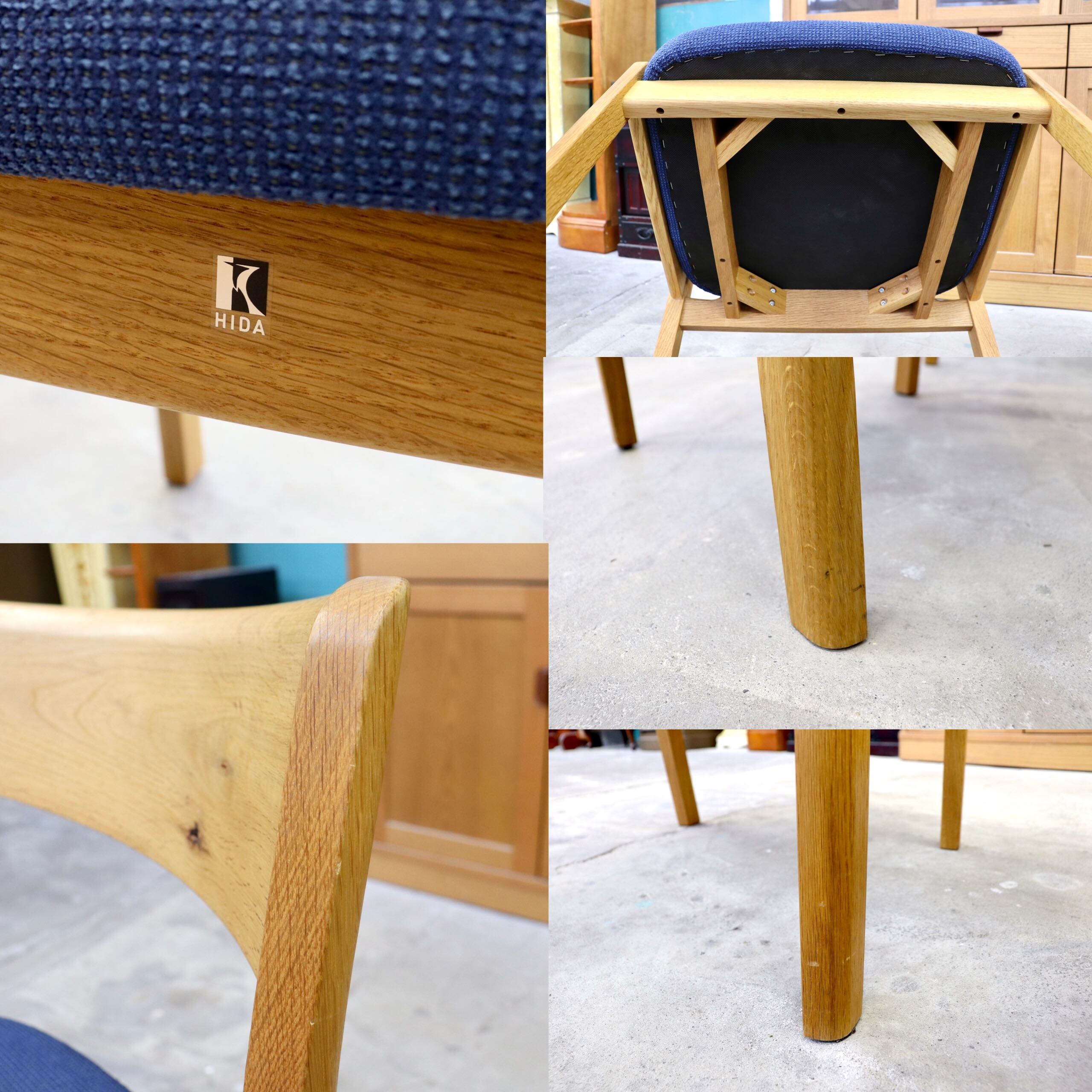 GMIK662A○飛騨産業 / HIDA キツツキ 森の記憶 ダイニングチェア 2脚セット 椅子 ファブリック 無垢材 北欧スタイル ナチュラル 定価約12万