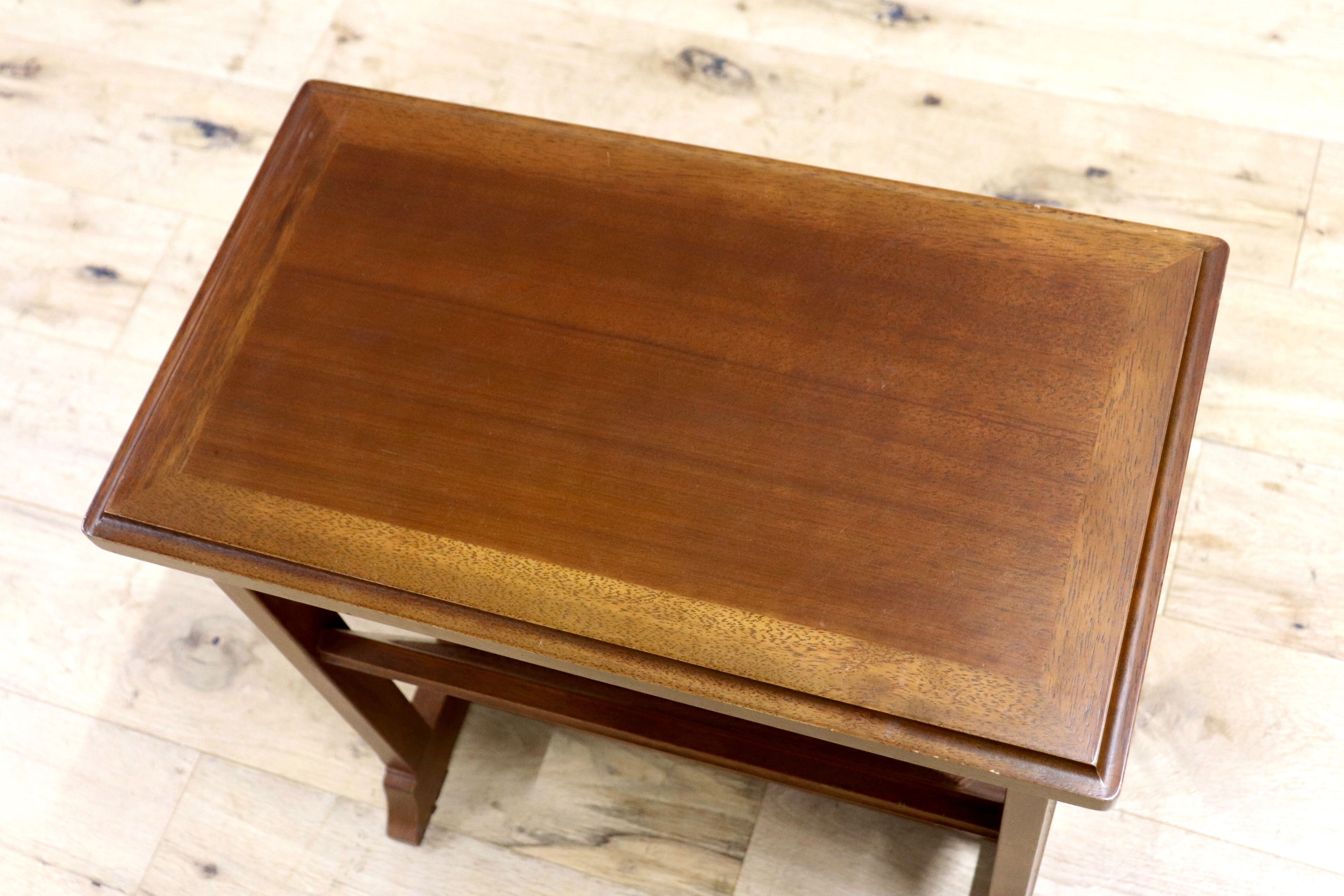 GMIK768○maruni / オールドマルニ 地中海 クラシック マガジンラック サイドテーブル コーヒーテーブル ラタン ヴィンテージ 木製家具