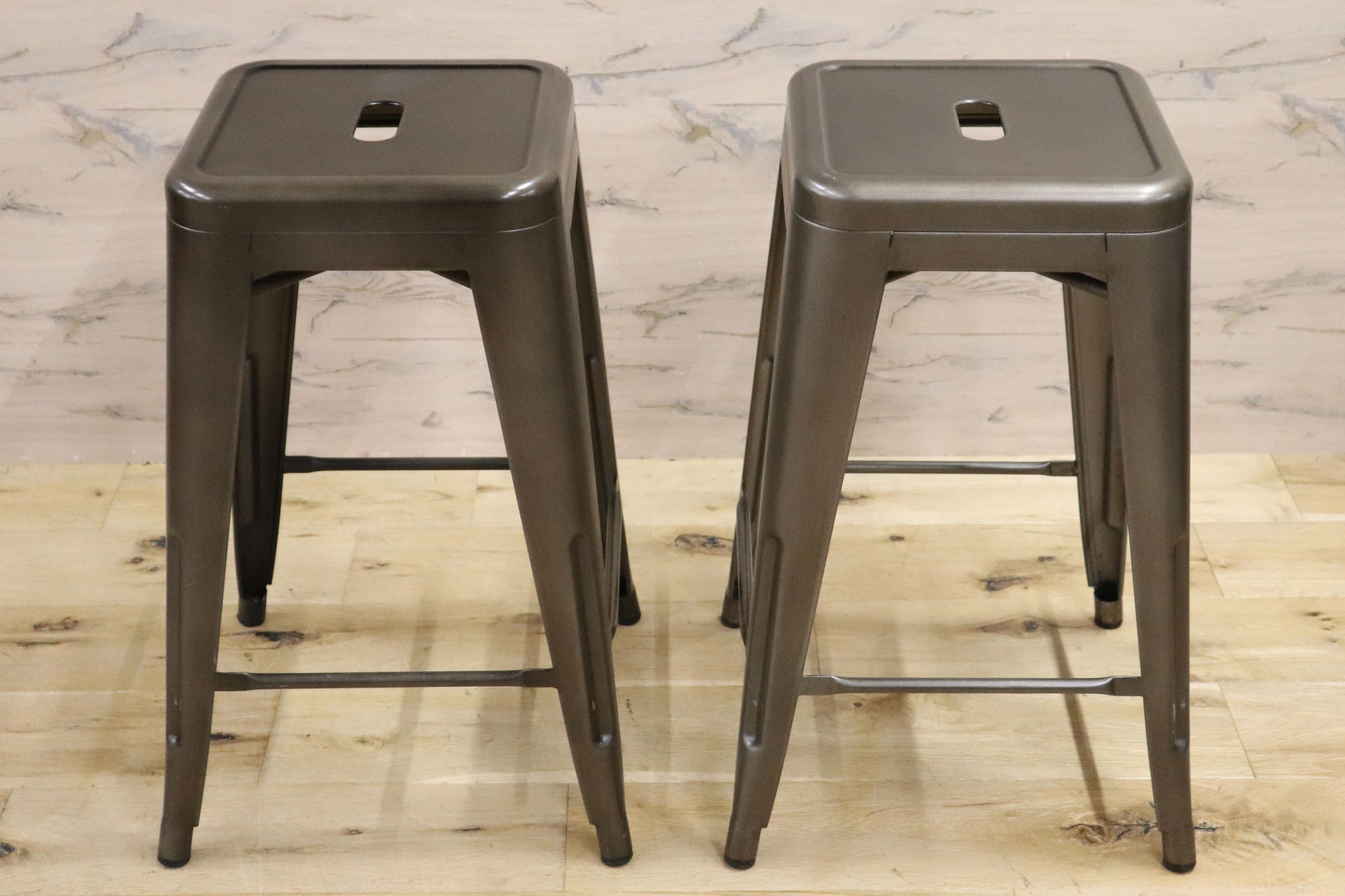 GMHN111B○Knot antiques / ノットアンティークス CRASH GATE クラッシュゲート ブリックチェア スツール 2脚セット スタッキング 関家具