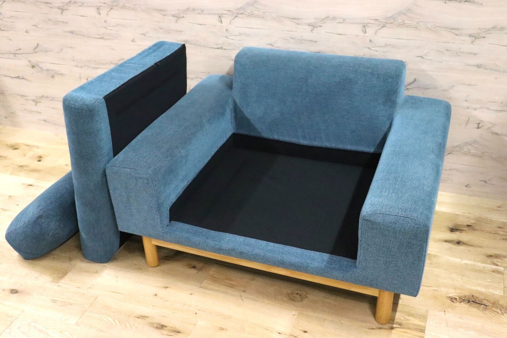 GMHK60○SIEVE / シーヴ bulge sofa バージュソファ 1人掛けソファ シングルソファ ファブリック カバーリング オーク材 定価約8.6万