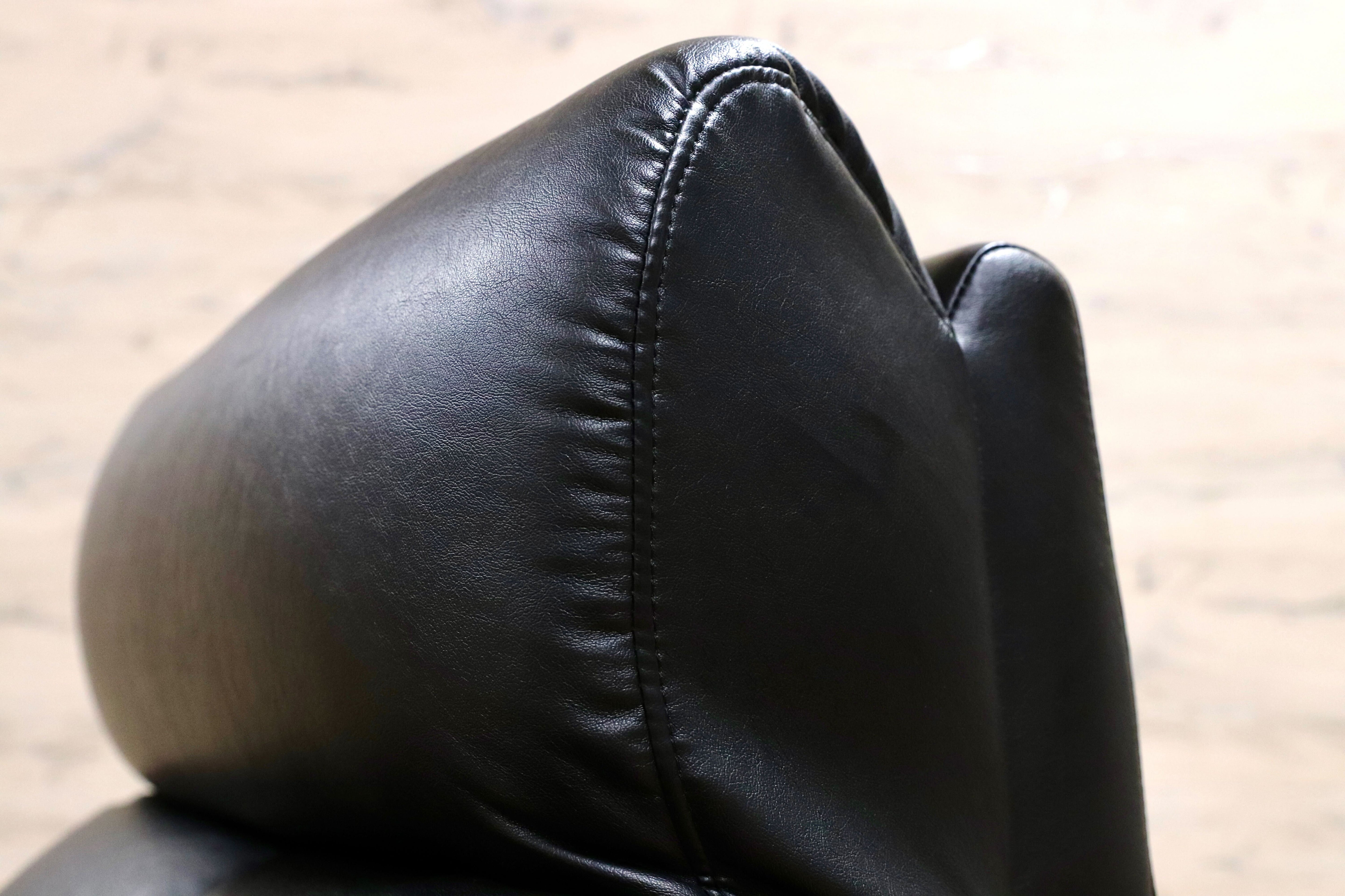 GMHK404○馬場家具 インターリバックス 1人掛けソファ シングルソファ ブラック モダン ラウンジチェア