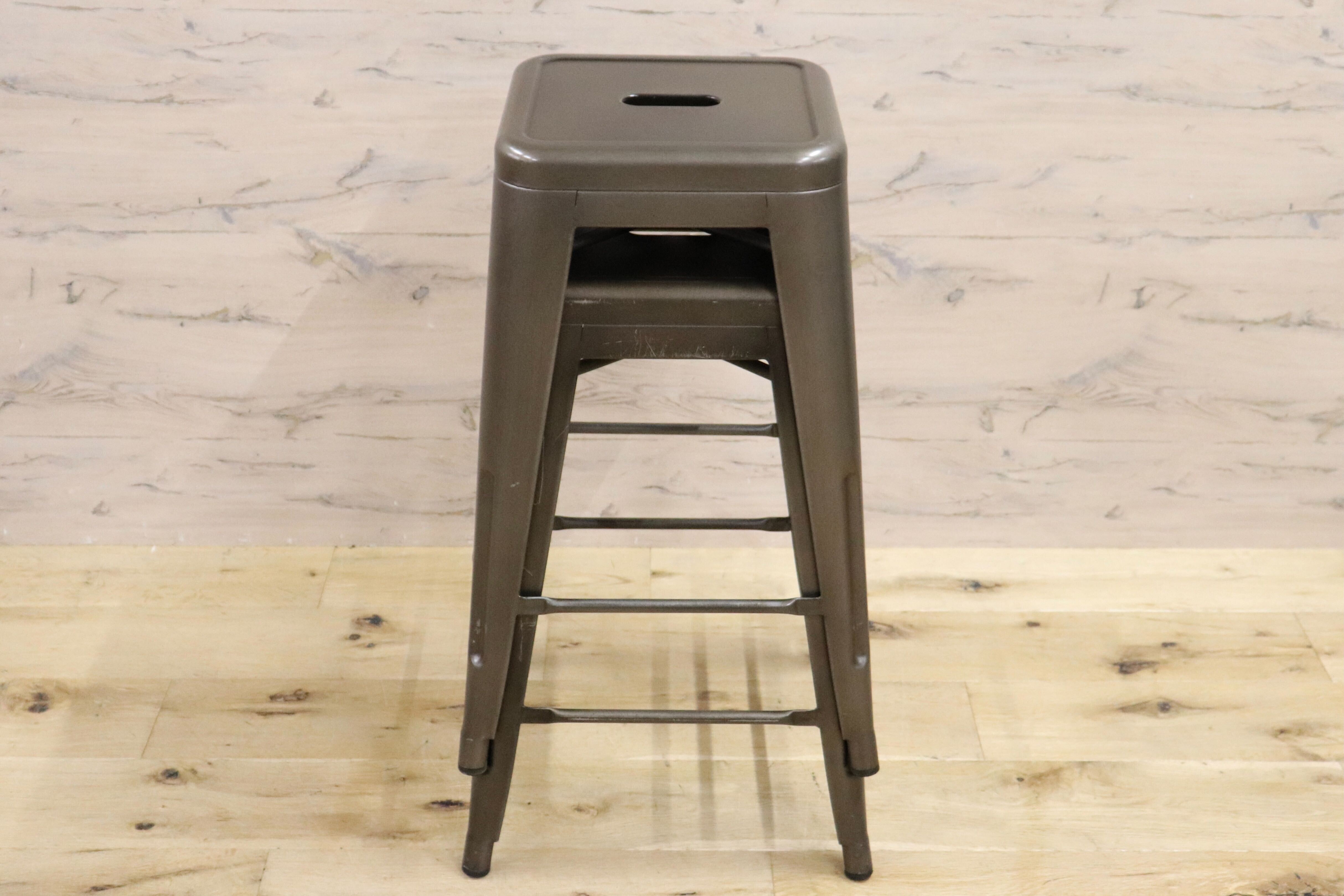 GMHN111B○Knot antiques / ノットアンティークス CRASH GATE クラッシュゲート ブリックチェア スツール 2脚セット スタッキング 関家具