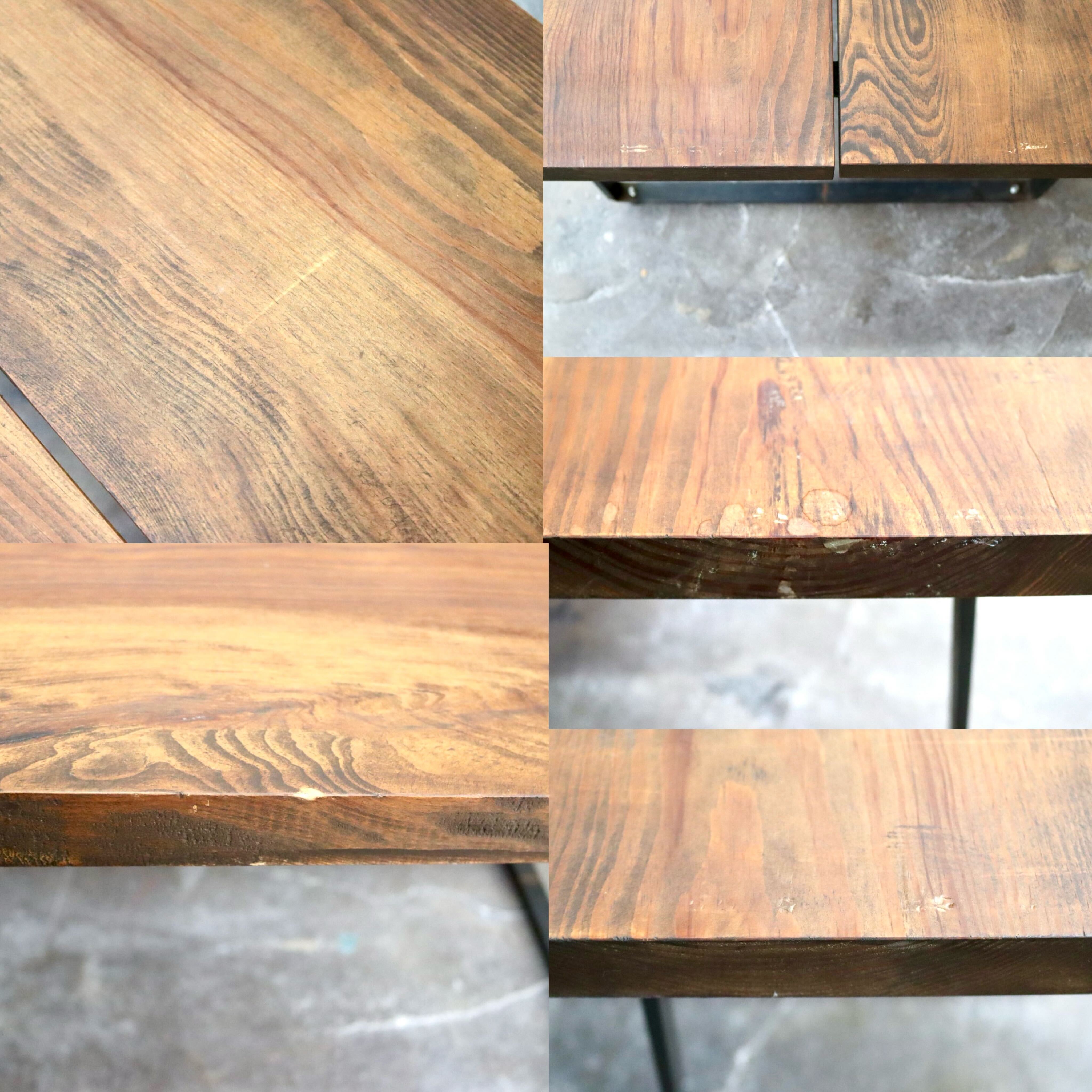 GMIH427B○長椅子 ベンチ チェア 花台 机 ローテーブル 無垢材 インダストリアル ヴィンテージ